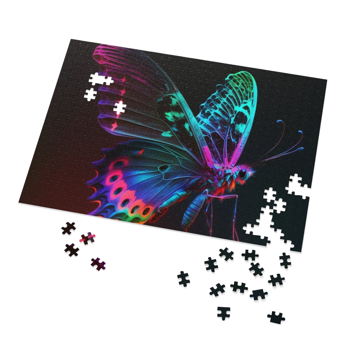 Jigsaw Puzzle (30, 110, 252, 500,1000-Piece) Raw Hyper Color Butterfly 1