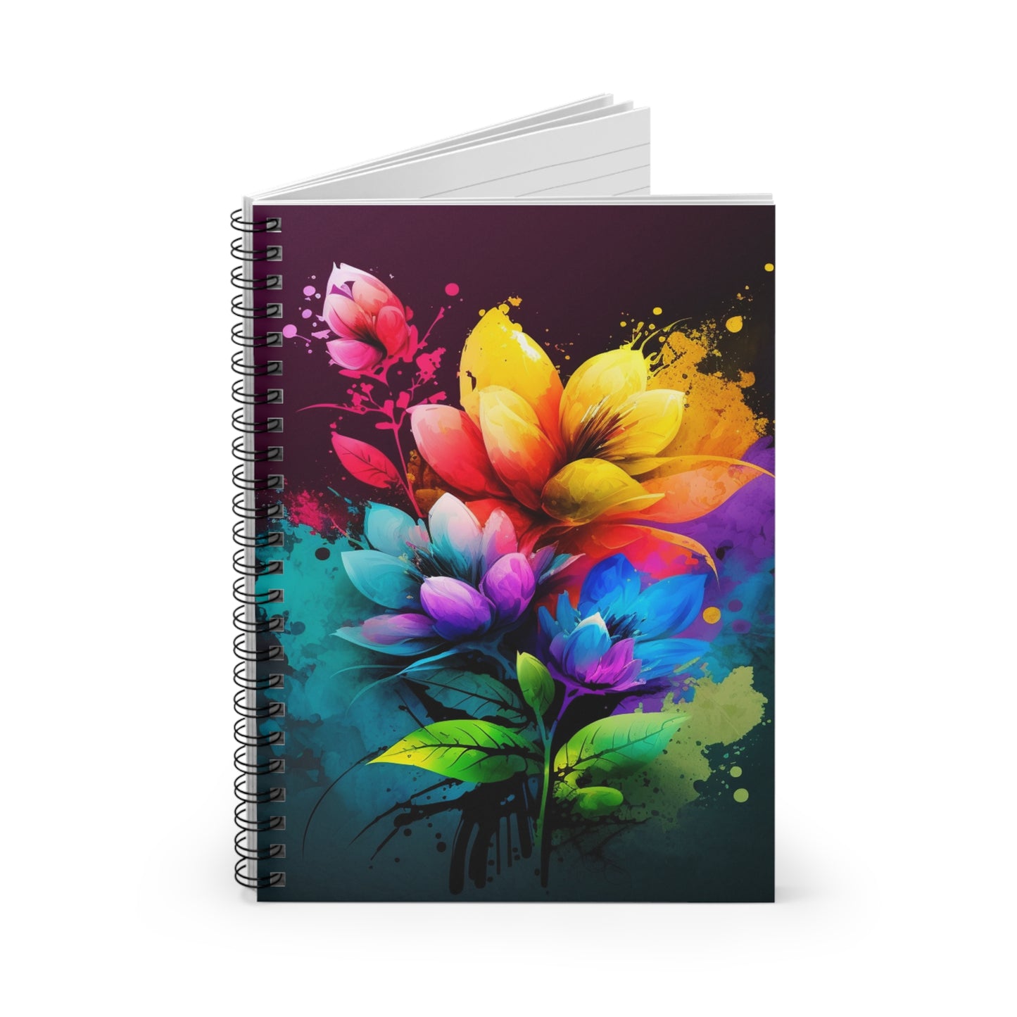 Spiral Notebook - Ruled Line Bright Spring Flowers 3