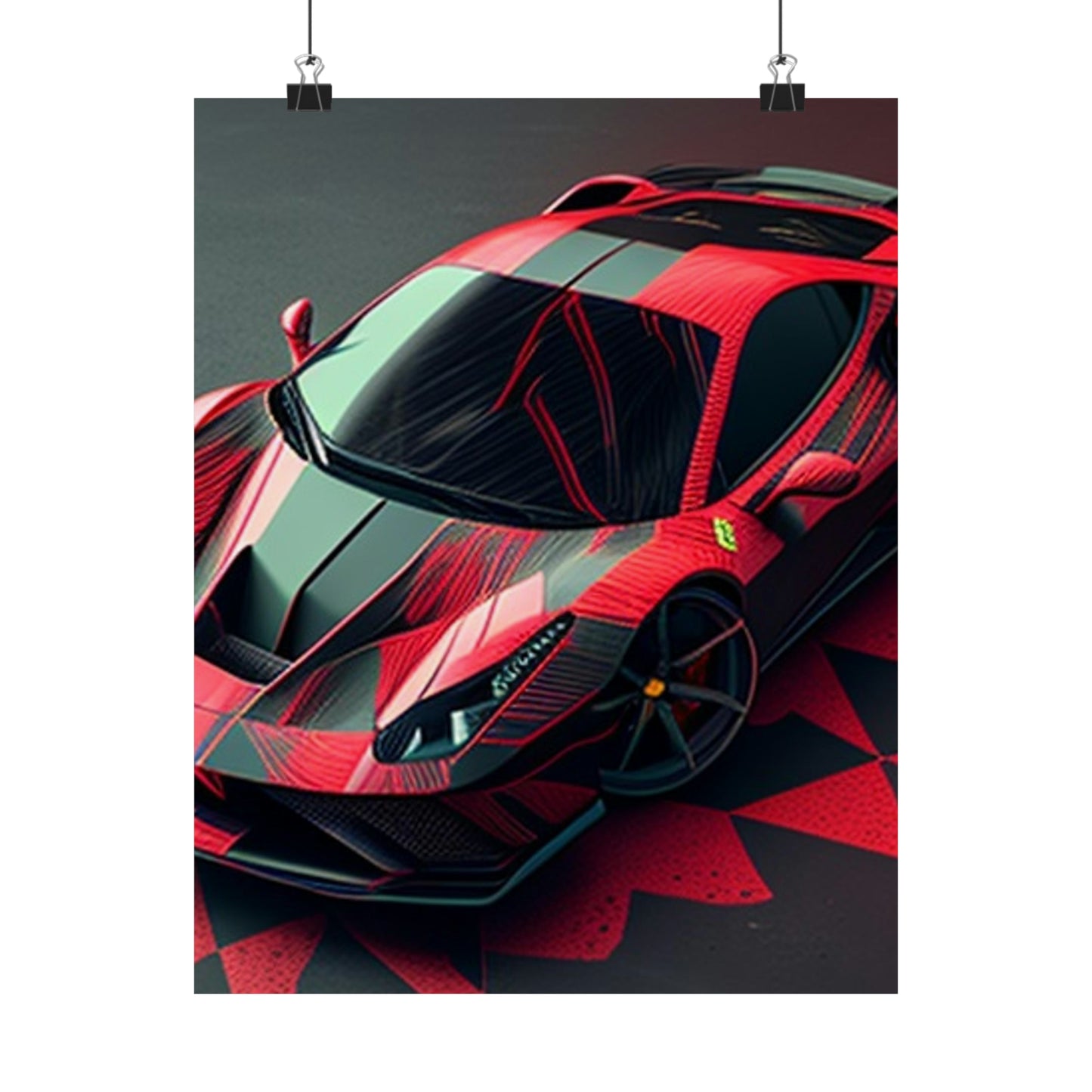 Premium Matte Vertical Posters Ferrari Hyper 2