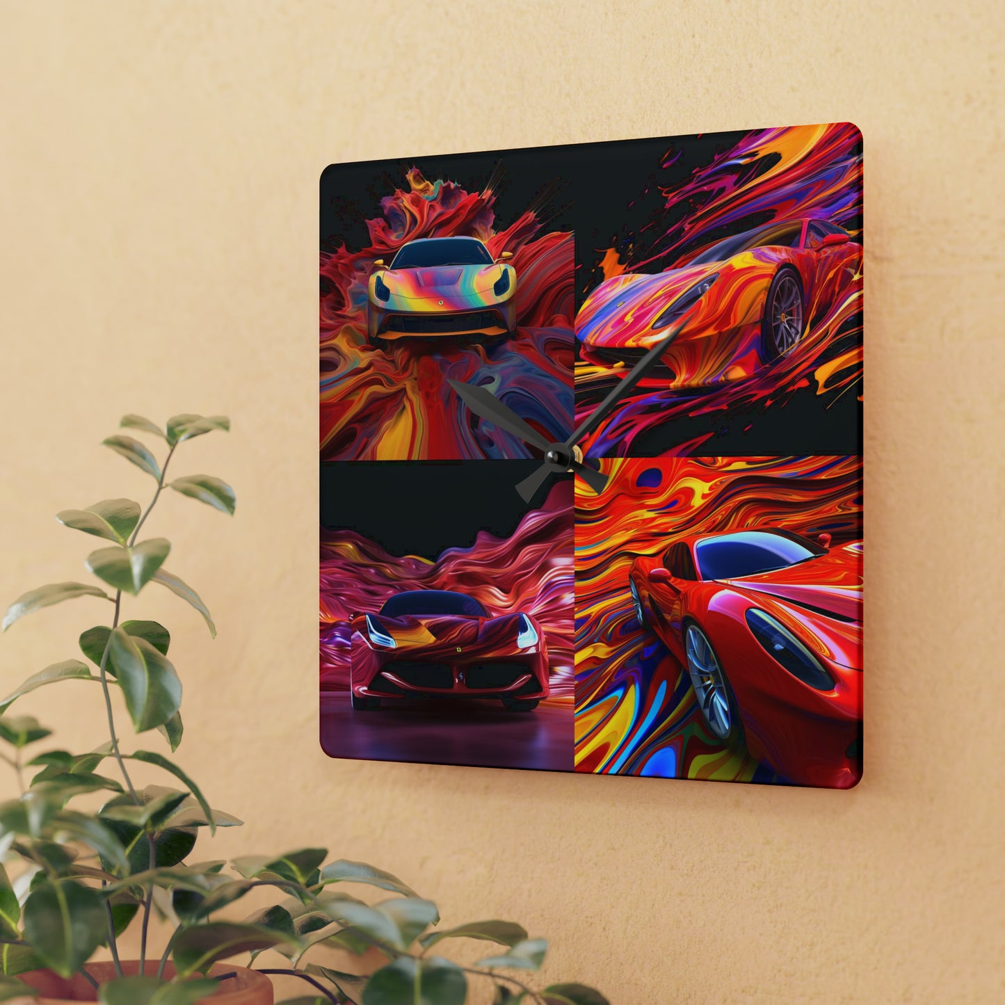 Acrylic Wall Clock Ferrari Water Fusion 5