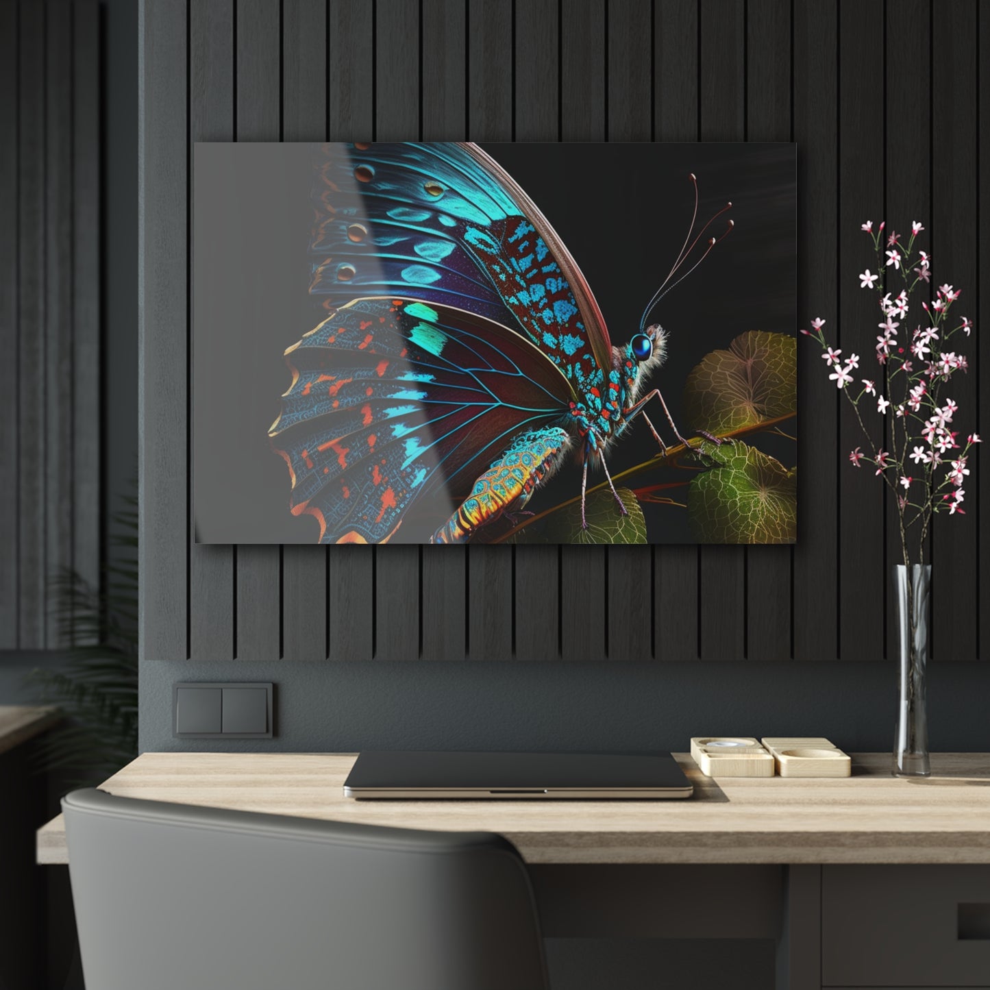 Acrylic Prints Hue Neon Butterfly 2