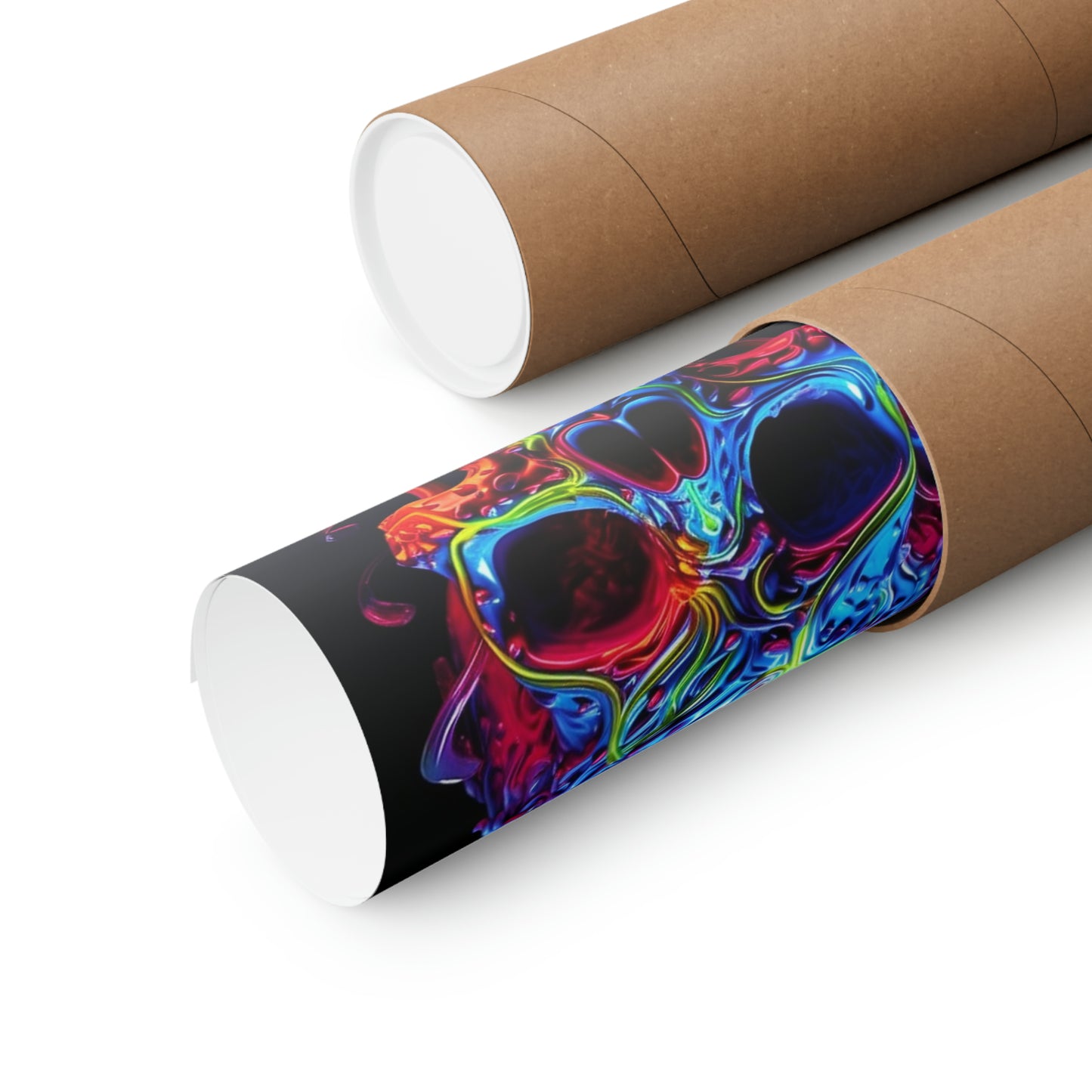 Premium Matte Vertical Posters Macro Skull Color 3