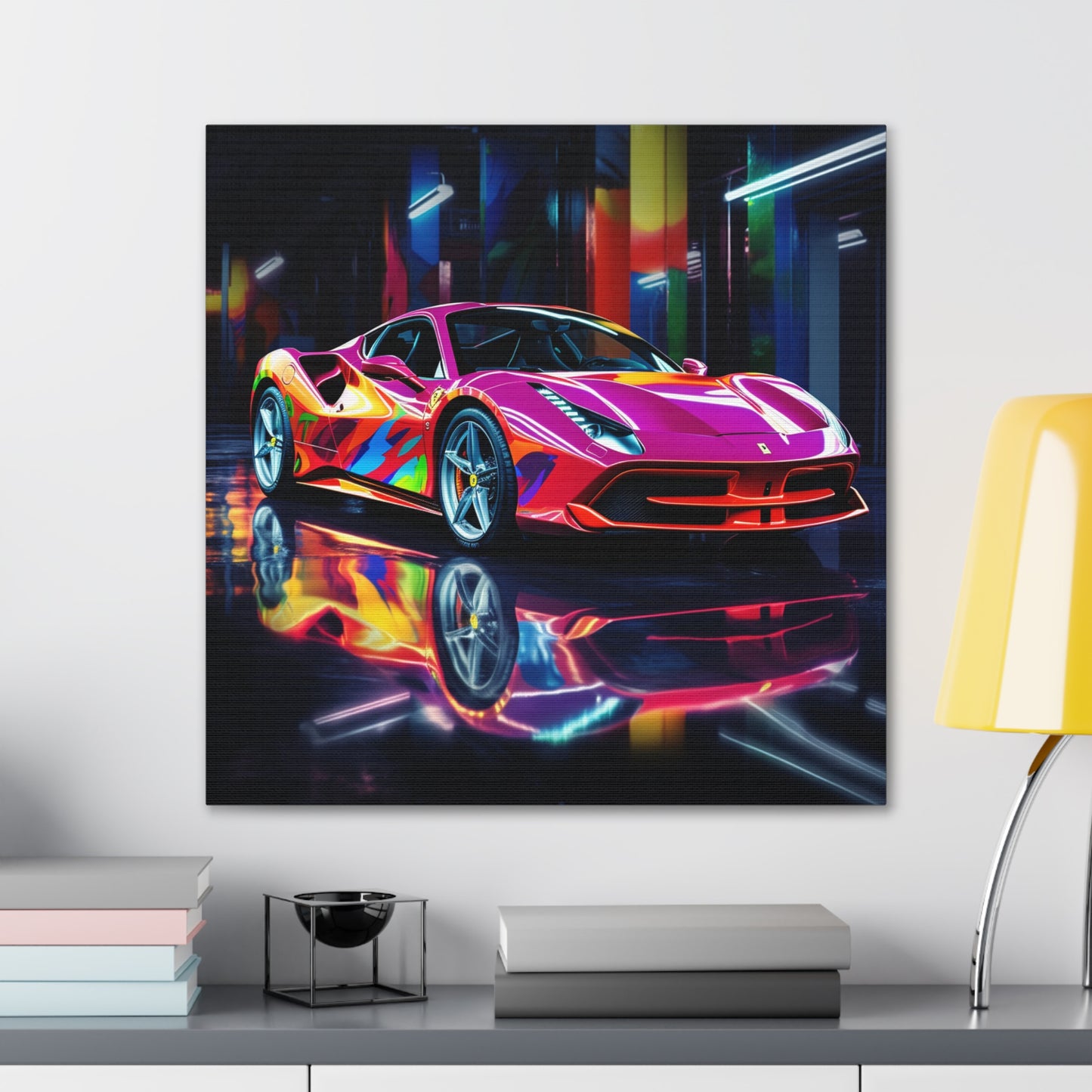 Canvas Gallery Wraps Pink Macro Ferrari 1