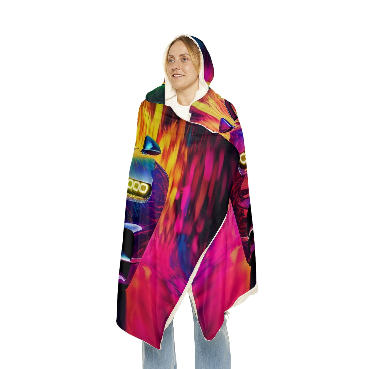 Snuggle Hooded Blanket Florescent Bugatti Flair 3