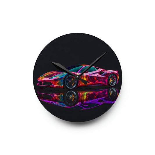 Acrylic Wall Clock Ferrari Color 4