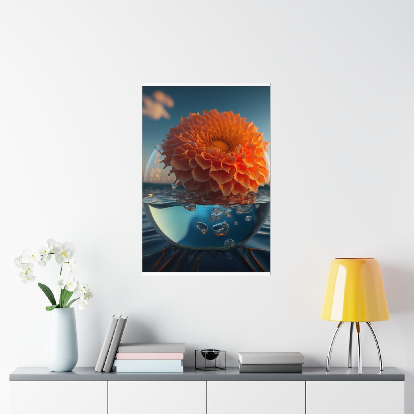 Premium Matte Vertical Posters Dahlia Orange 4