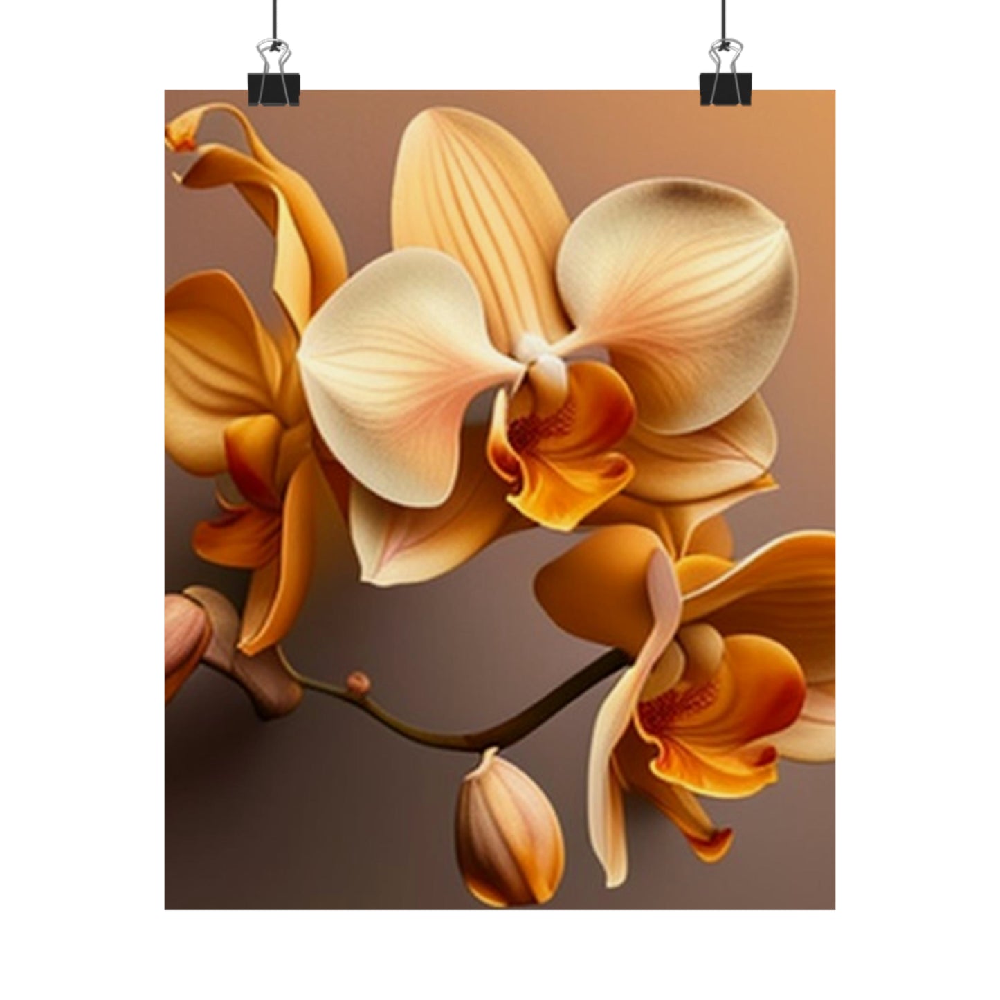 Premium Matte Vertical Posters orchid pedals 2