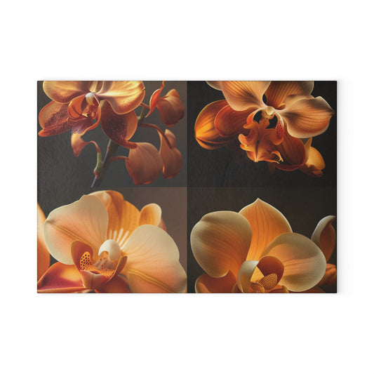 Glass Cutting Board Orange Orchid 5