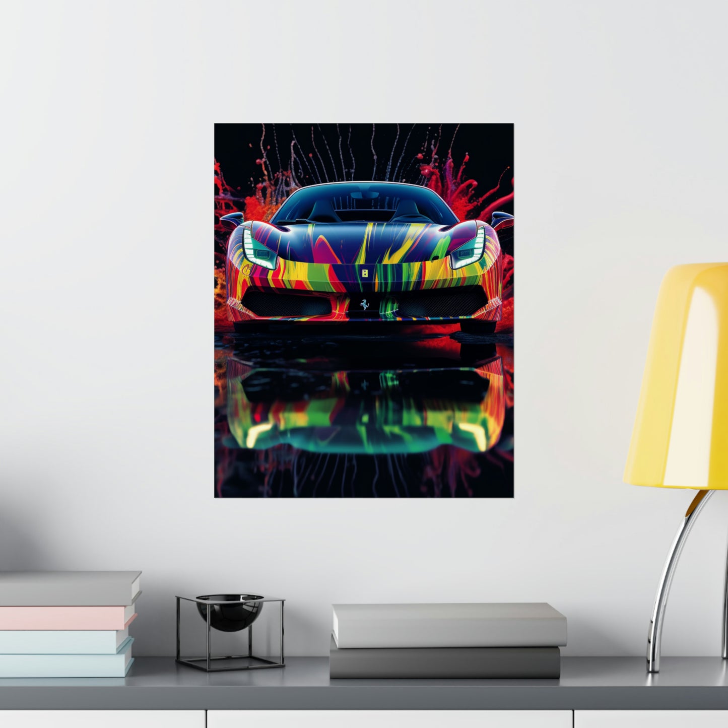 Premium Matte Vertical Posters Ferrari Fusion Water 1