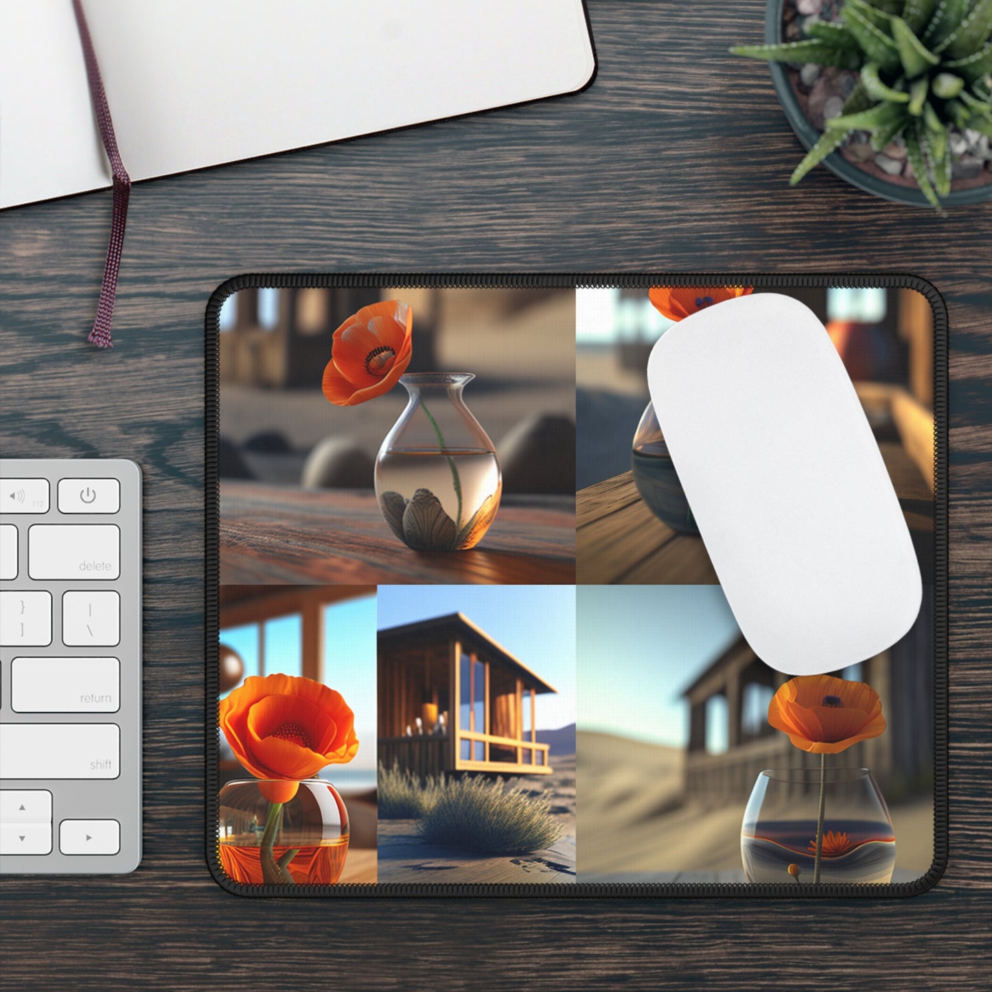 Gaming Mouse Pad  Poppy in a Glass Vase 5