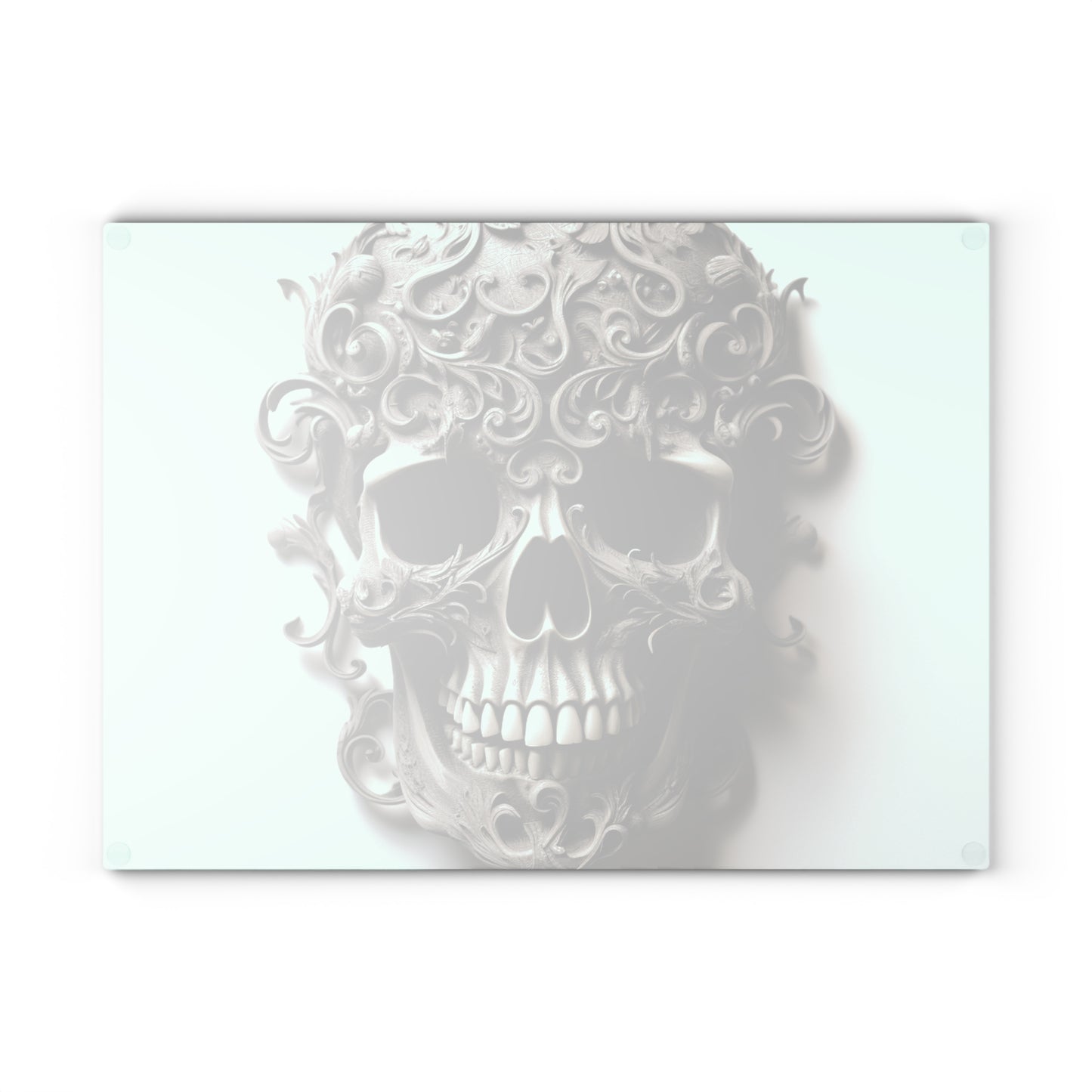 Glass Cutting Board Skull Treble Clef 2