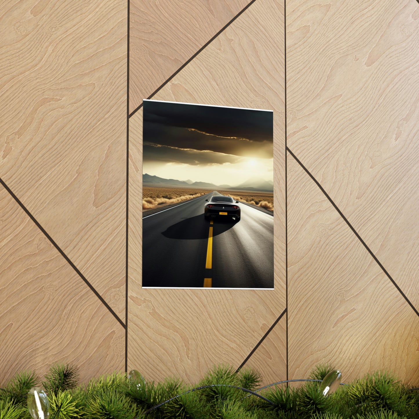 Premium Matte Vertical Posters Ferrari Road 1