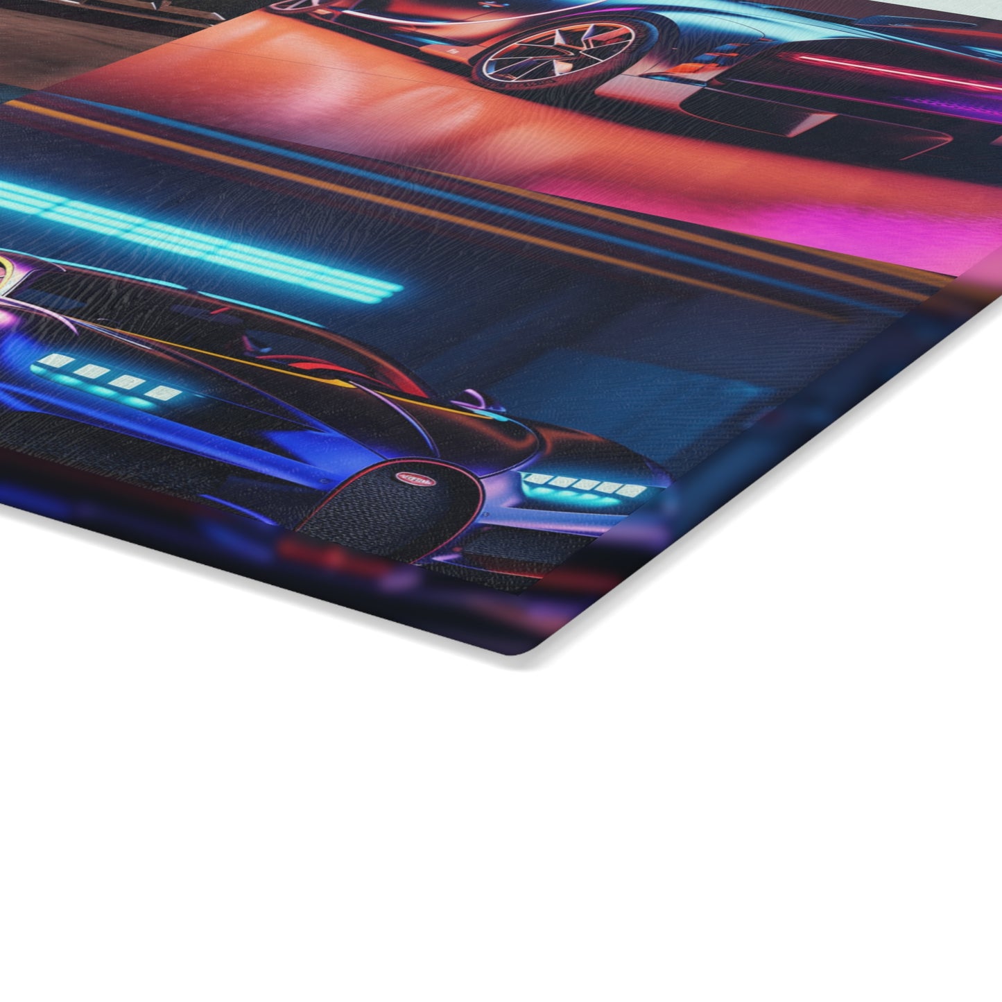 Glass Cutting Board Hyper Bugatti Neon Chiron 5