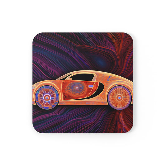 Corkwood Coaster Set Bugatti Abstract Concept 2