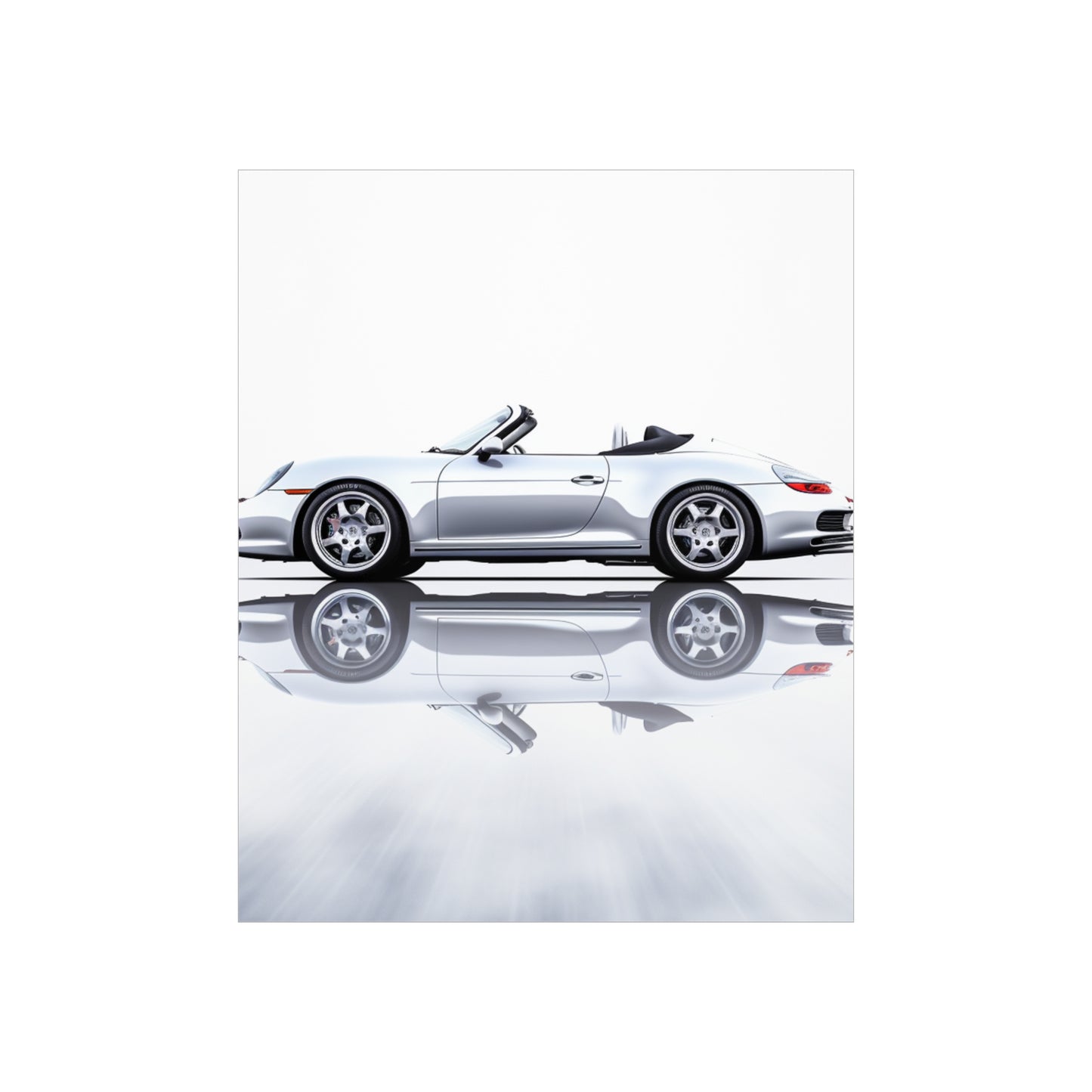 Premium Matte Vertical Posters 911 Speedster on water 3