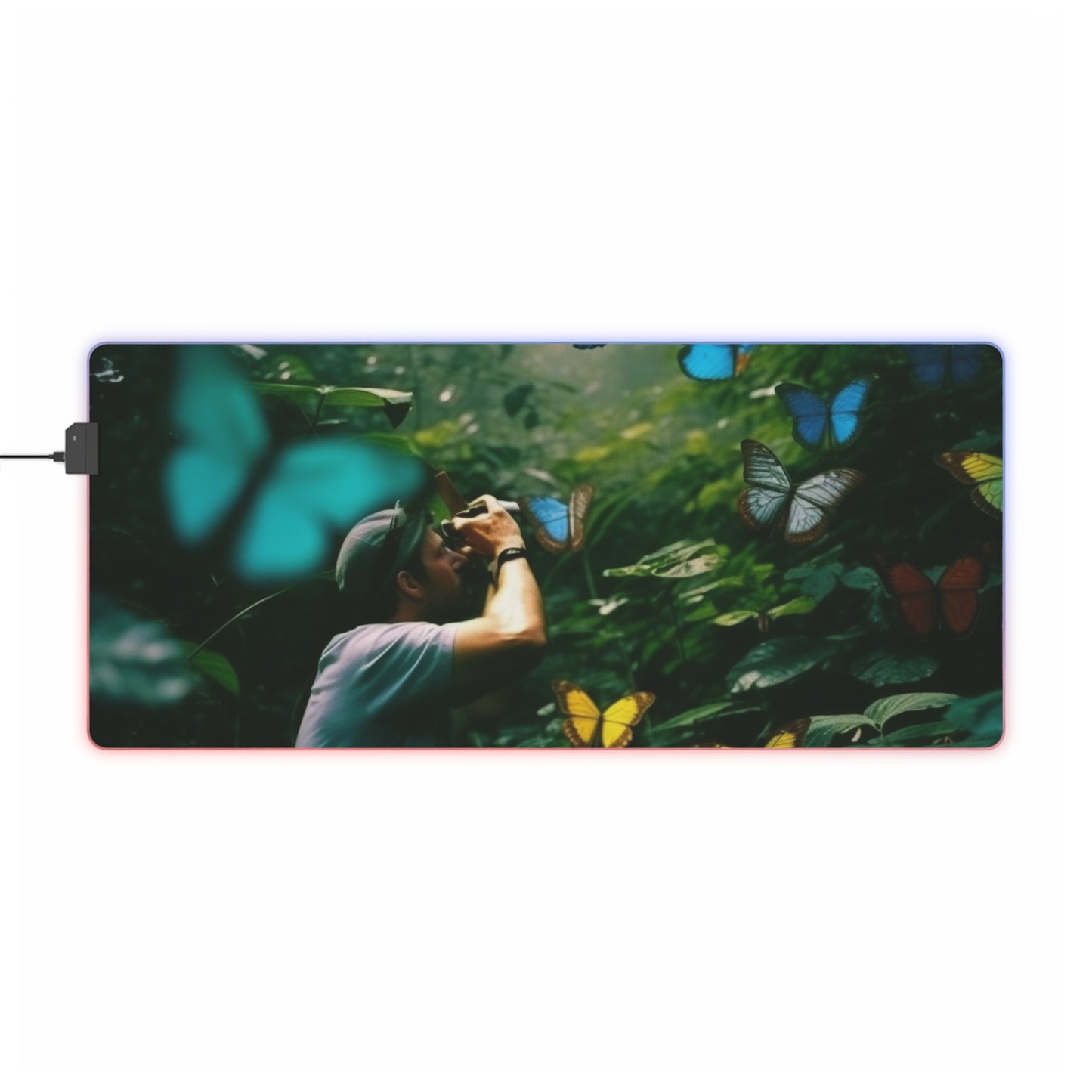 LED Gaming Mouse Pad Jungle Butterfly 1