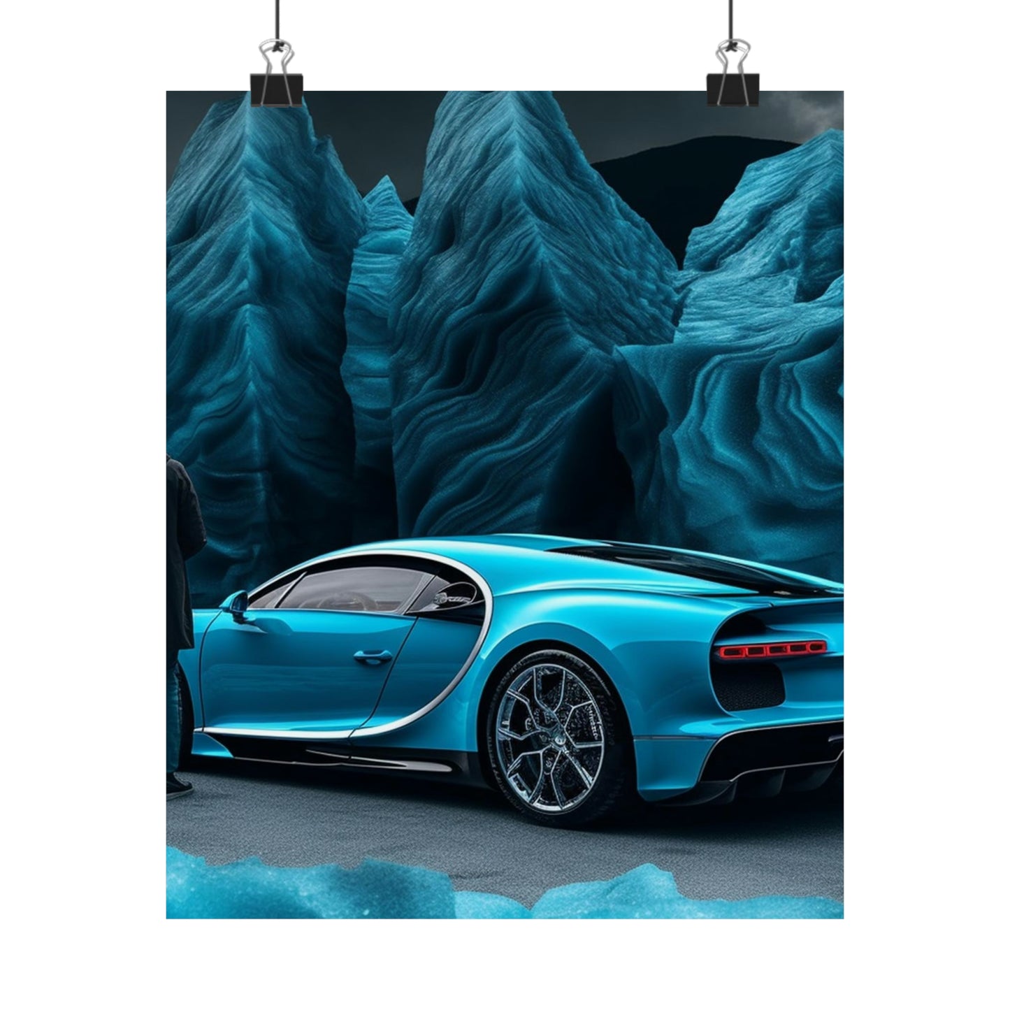 Premium Matte Vertical Posters Bugatti Real Look 3