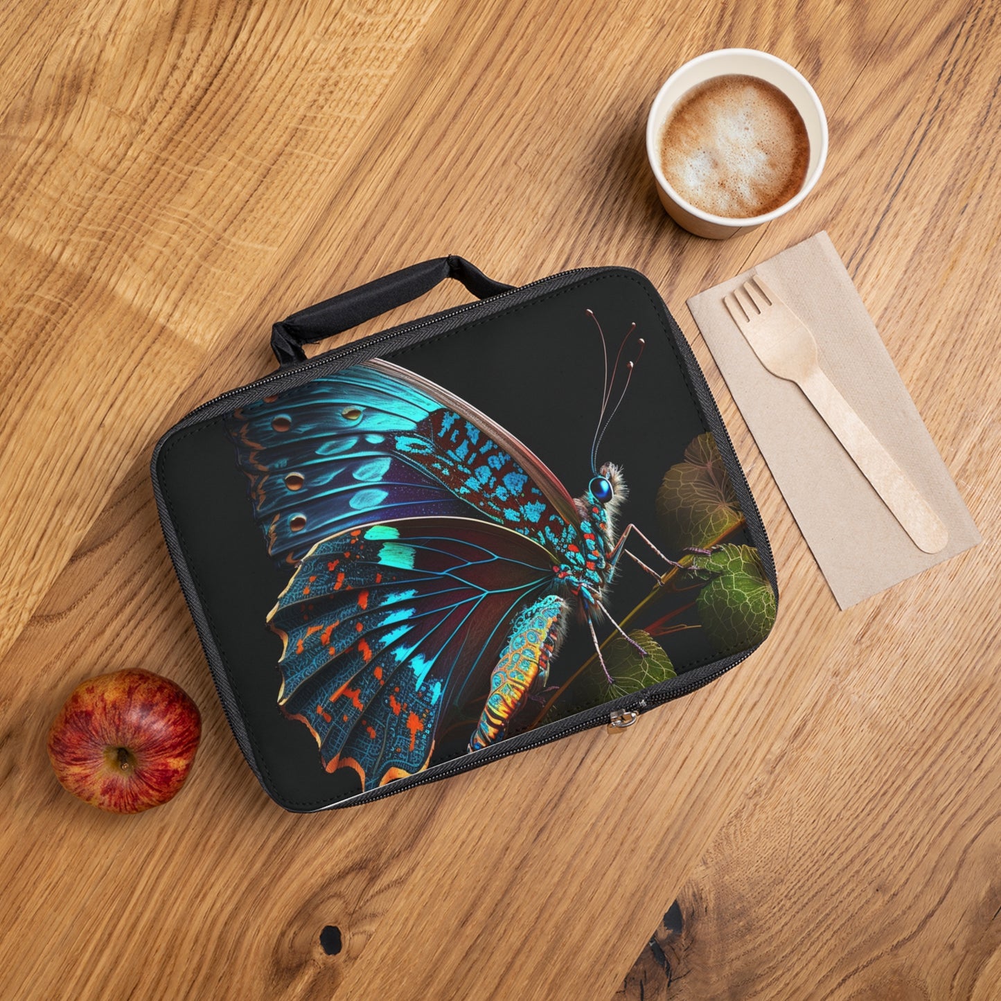 Lunch Bag Hue Neon Butterfly 2