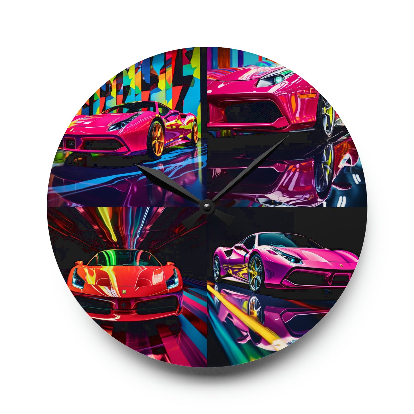 Acrylic Wall Clock Ferrari Flair Macro 5