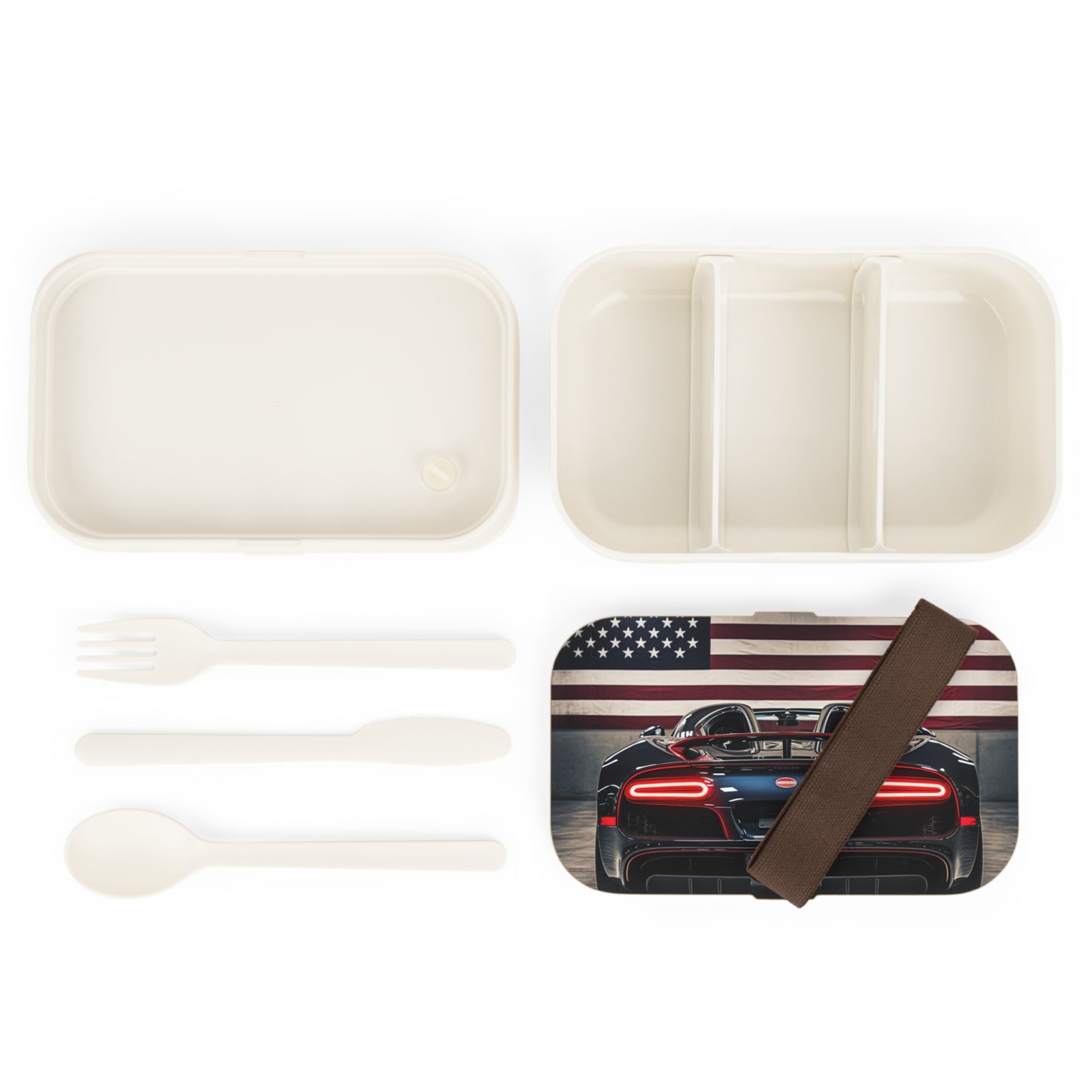 Bento Lunch Box American Flag Background Bugatti 4