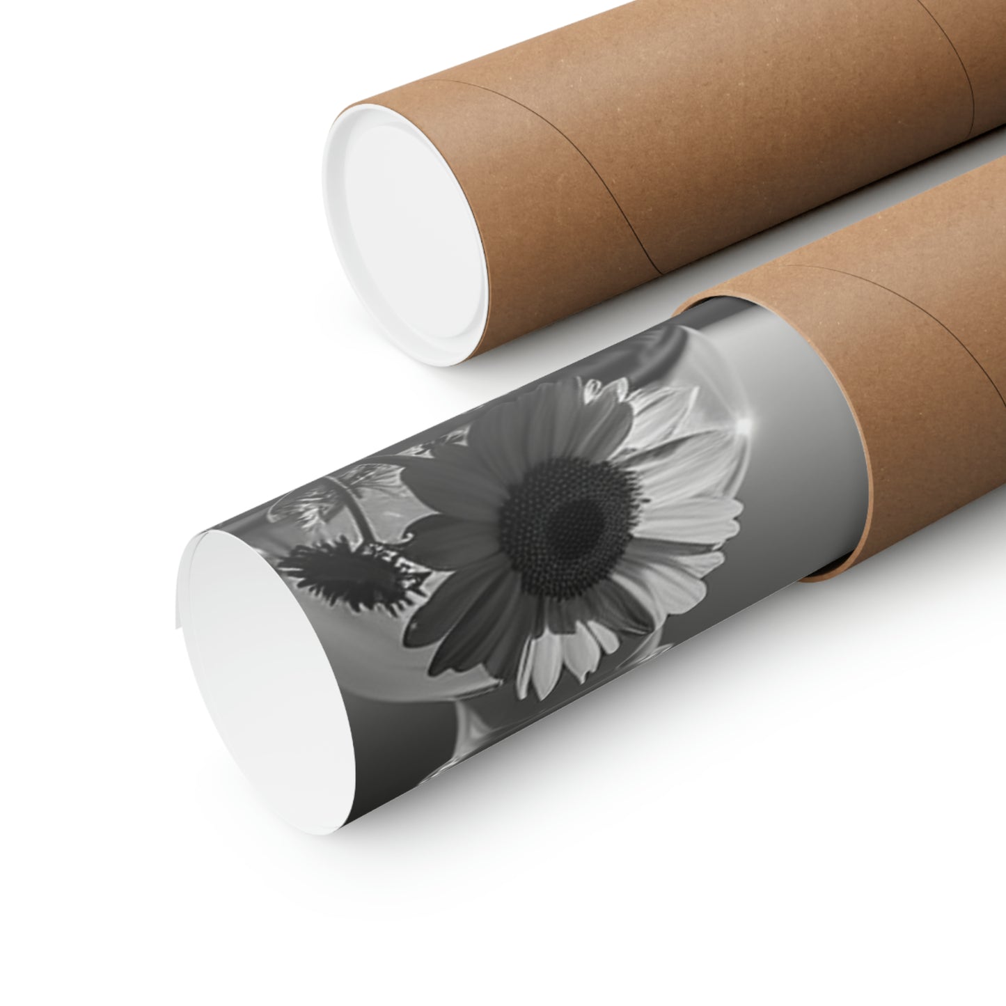 Premium Matte Vertical Posters Yellw Sunflower in a vase 5