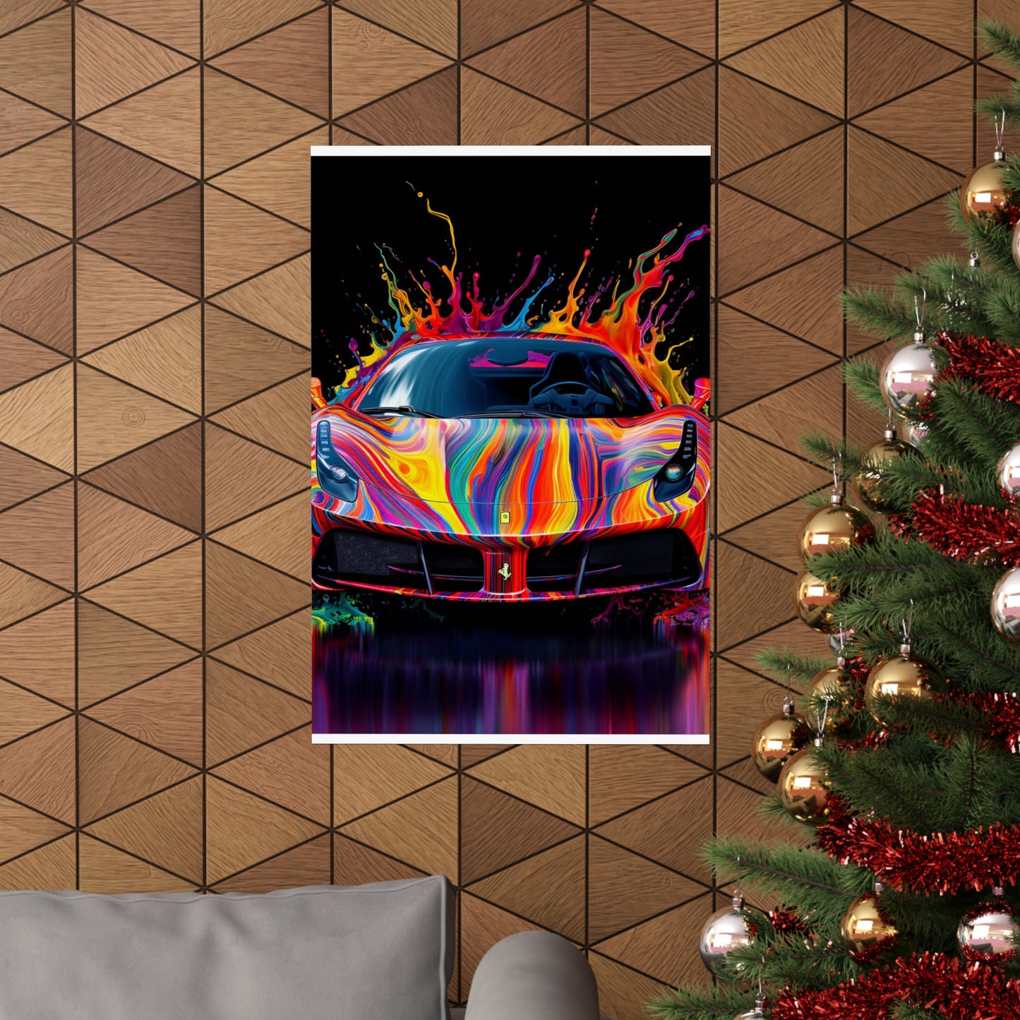 Premium Matte Vertical Posters Ferrari Fusion Water 4