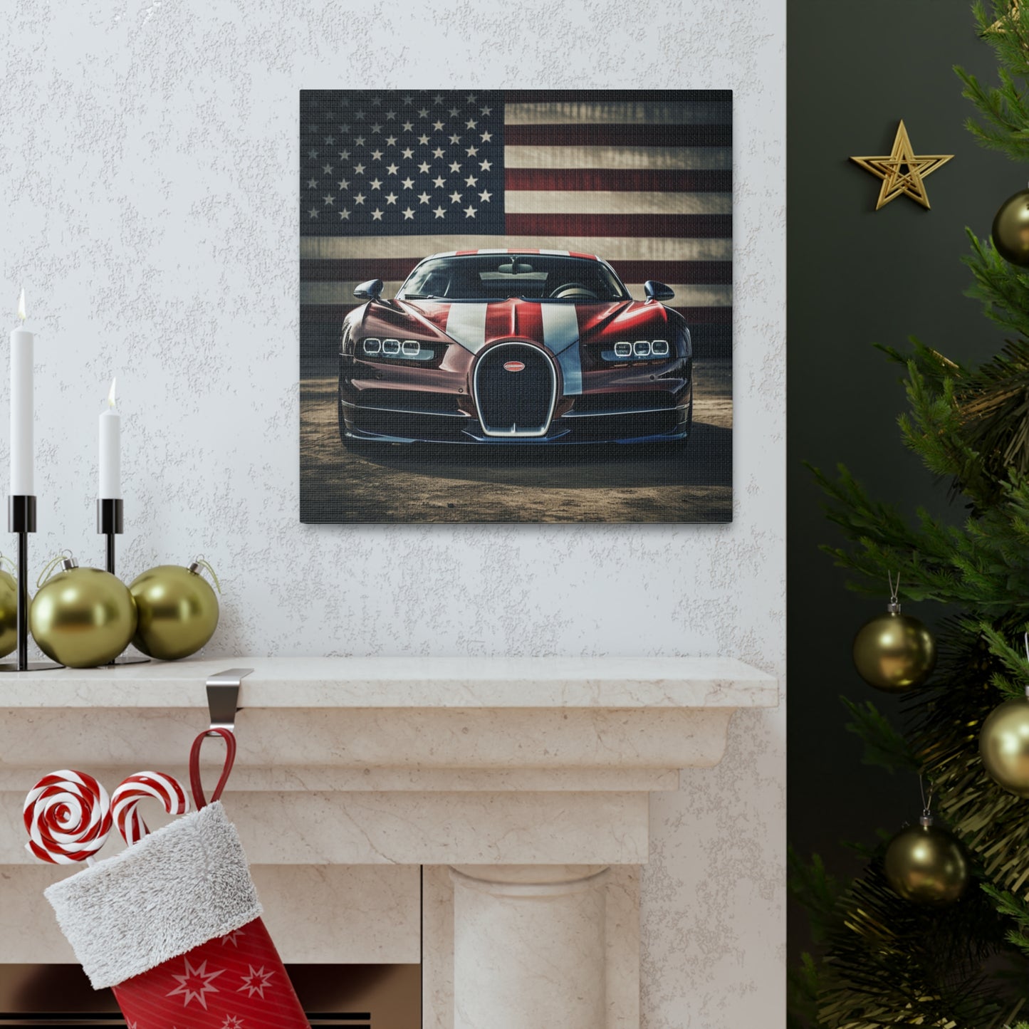 Canvas Gallery Wraps Bugatti Flag 1