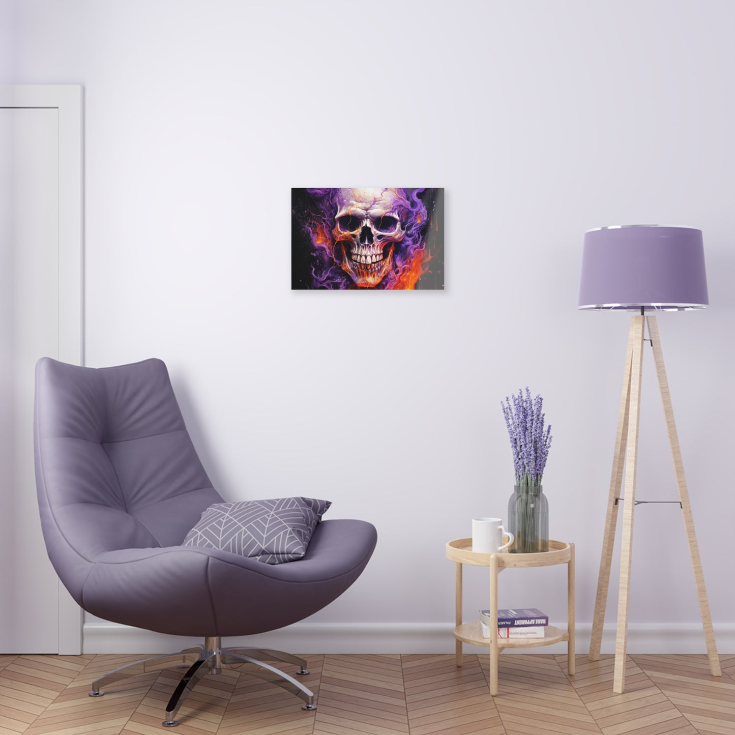 Acrylic Prints Skull Flames 2