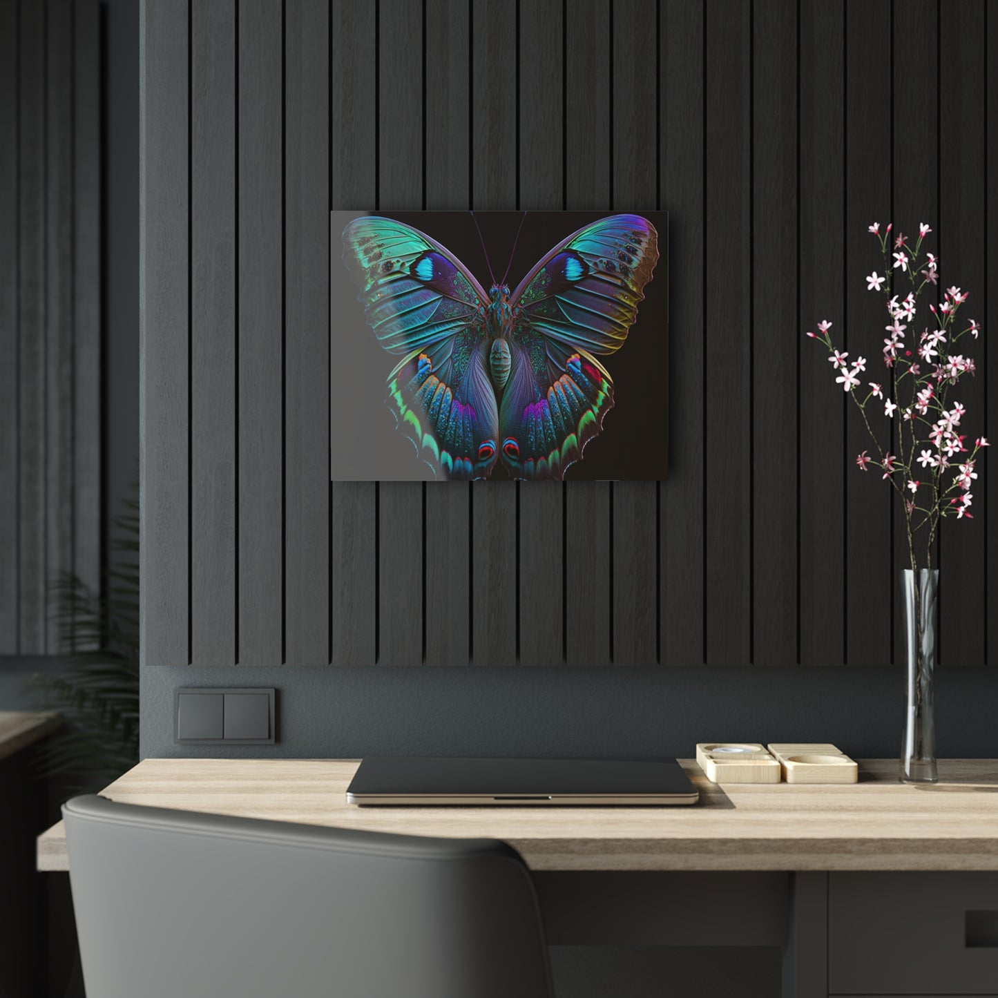 Acrylic Prints Hue Neon Butterfly 4