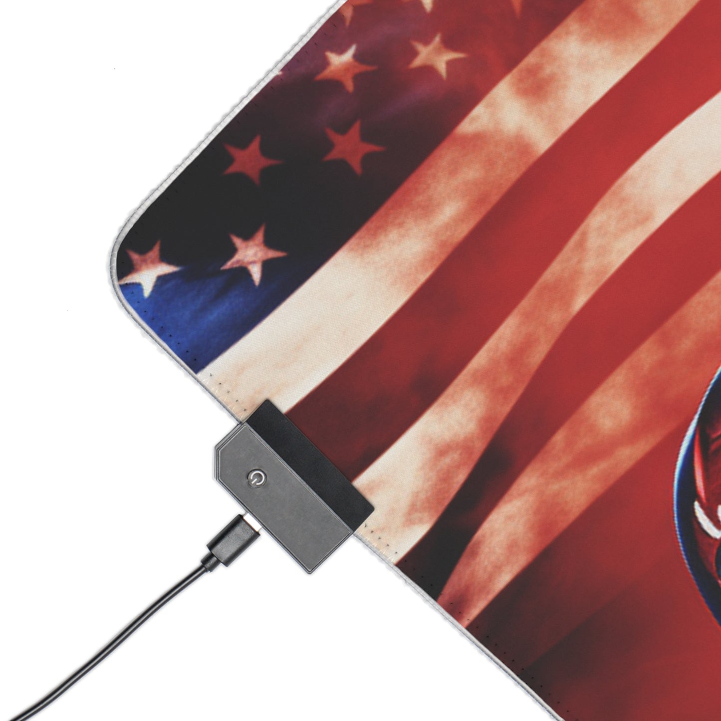 LED Gaming Mouse Pad Abstract American Flag Background Bugatti 3