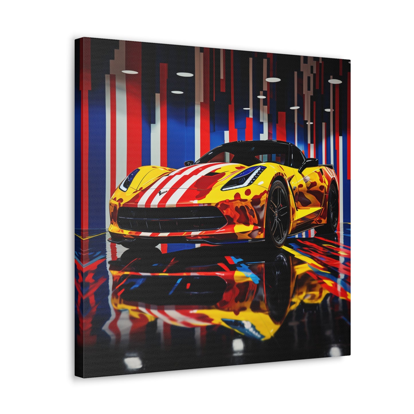 Canvas Gallery Wraps Macro Flag Ferrari 4