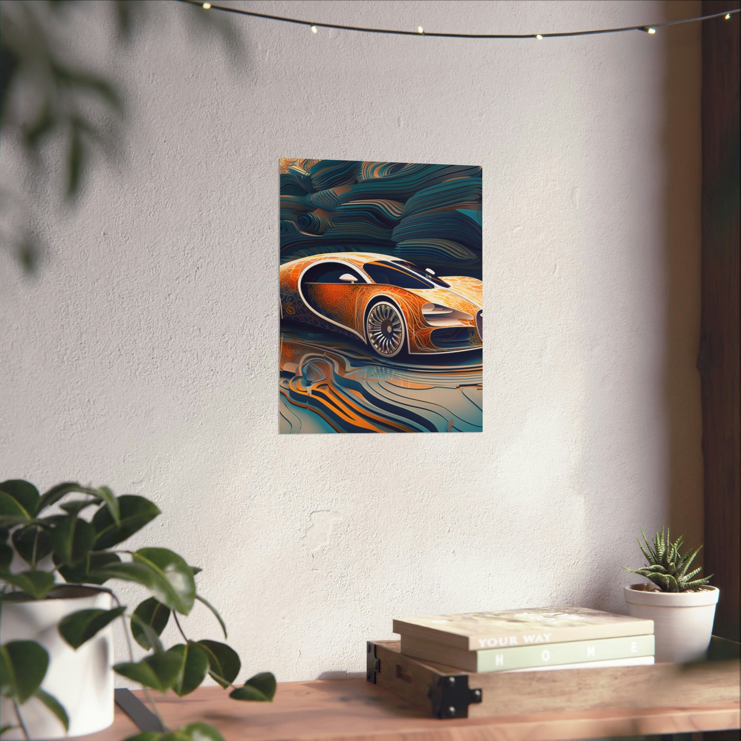 Premium Matte Vertical Posters Bugatti Abstract Flair 1