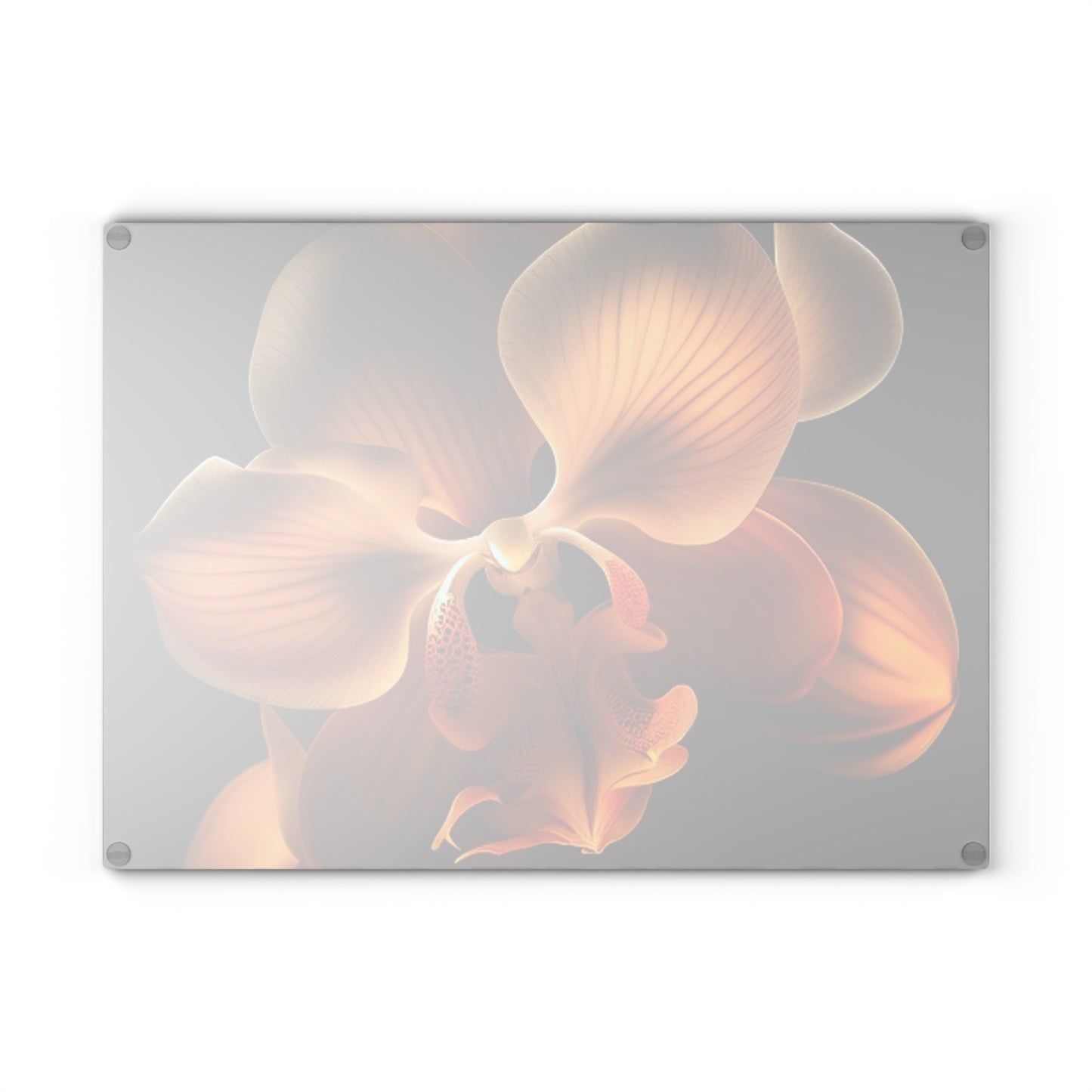 Glass Cutting Board Orange Orchid 2