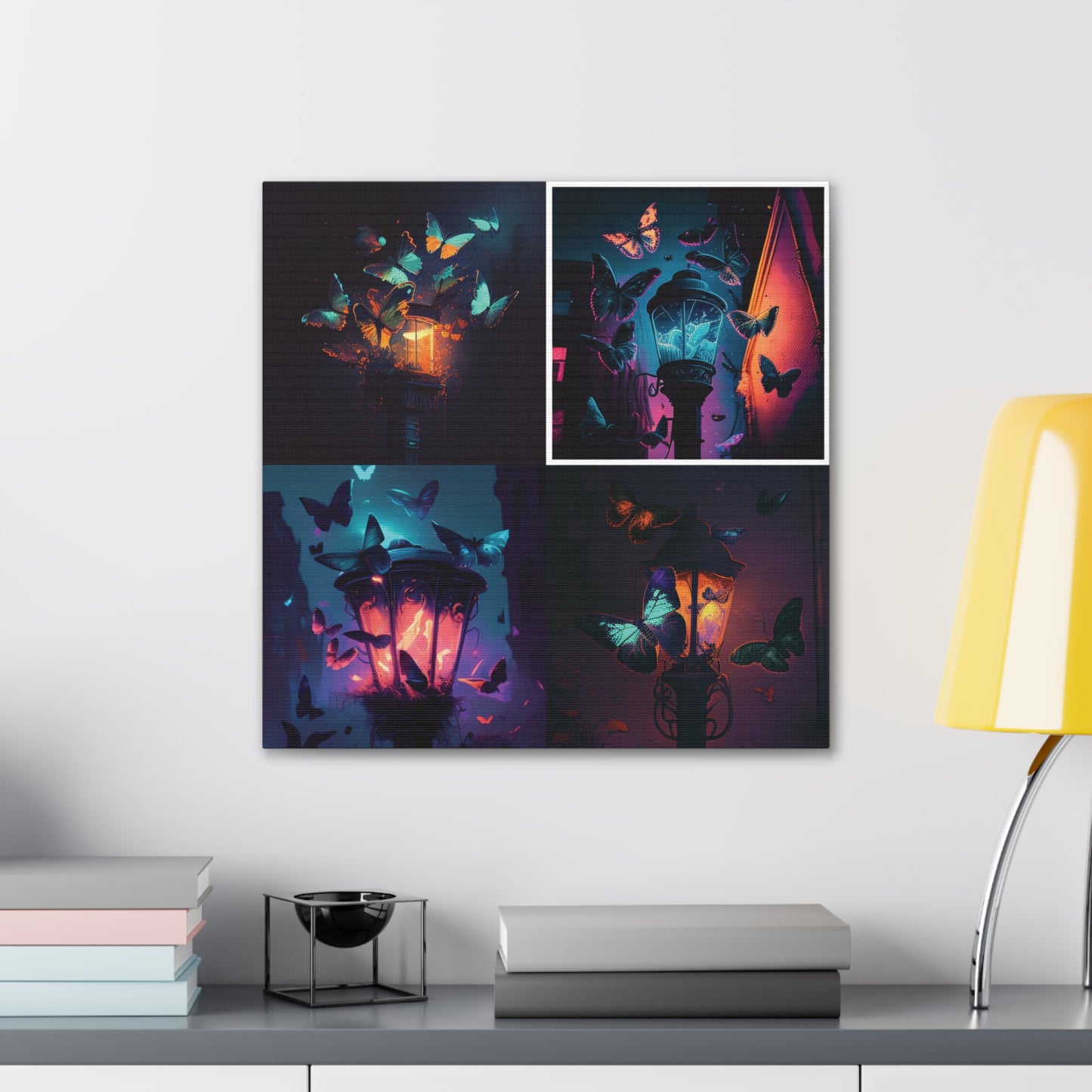 Canvas Gallery Wraps Street Light Butterfly 5