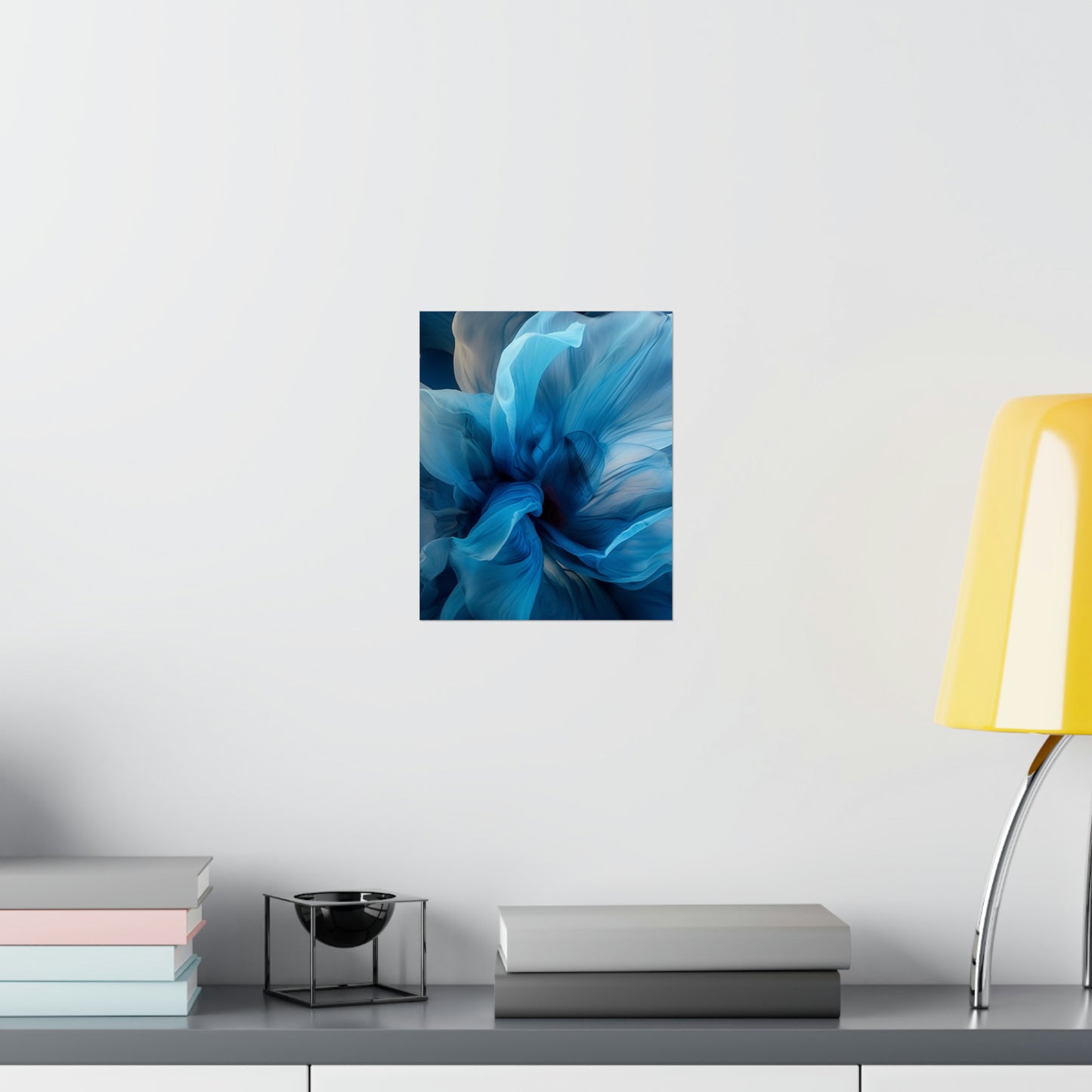 Premium Matte Vertical Posters Blue Tluip Abstract 2