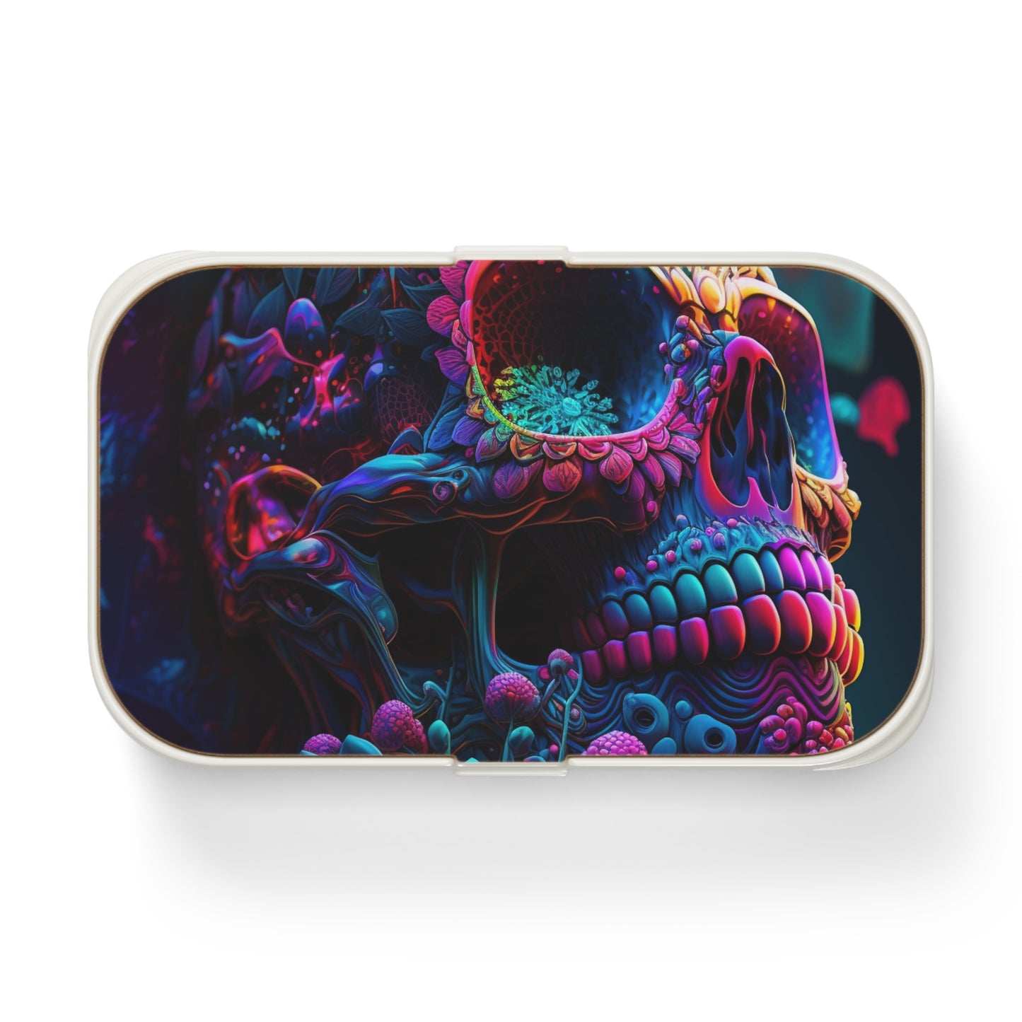 Bento Lunch Box Florescent Skull Death 3