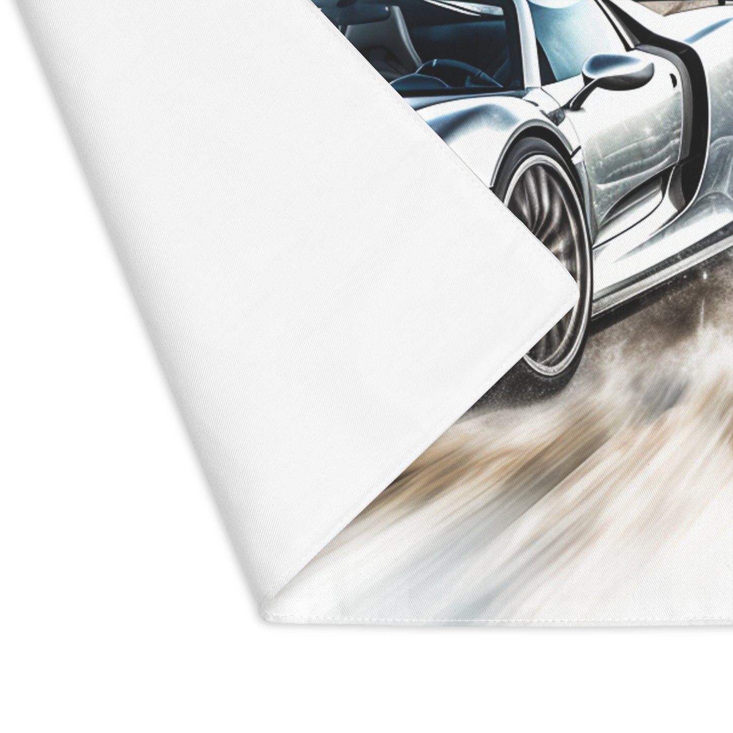 Placemat, 1pc 918 Spyder white background driving fast with water splashing 2