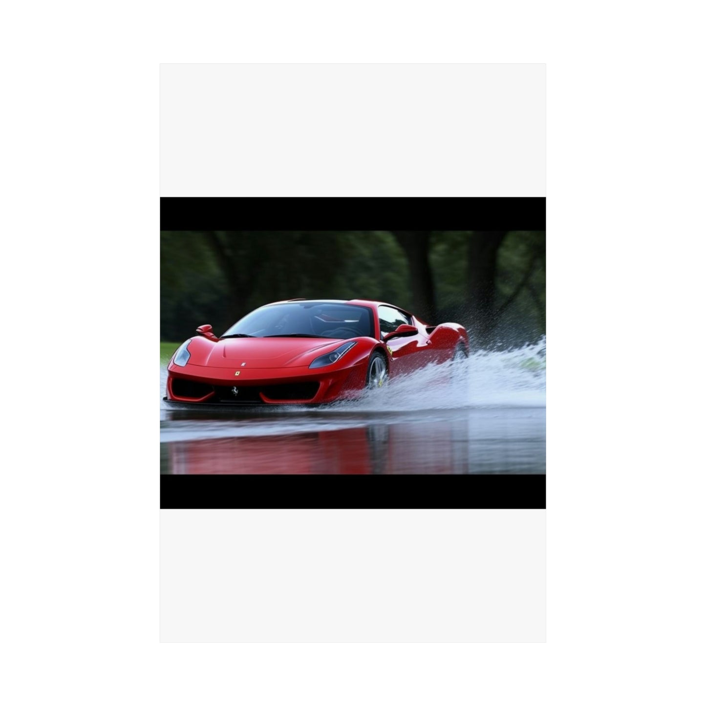 Premium Matte Vertical Posters Water Ferrari Splash 2