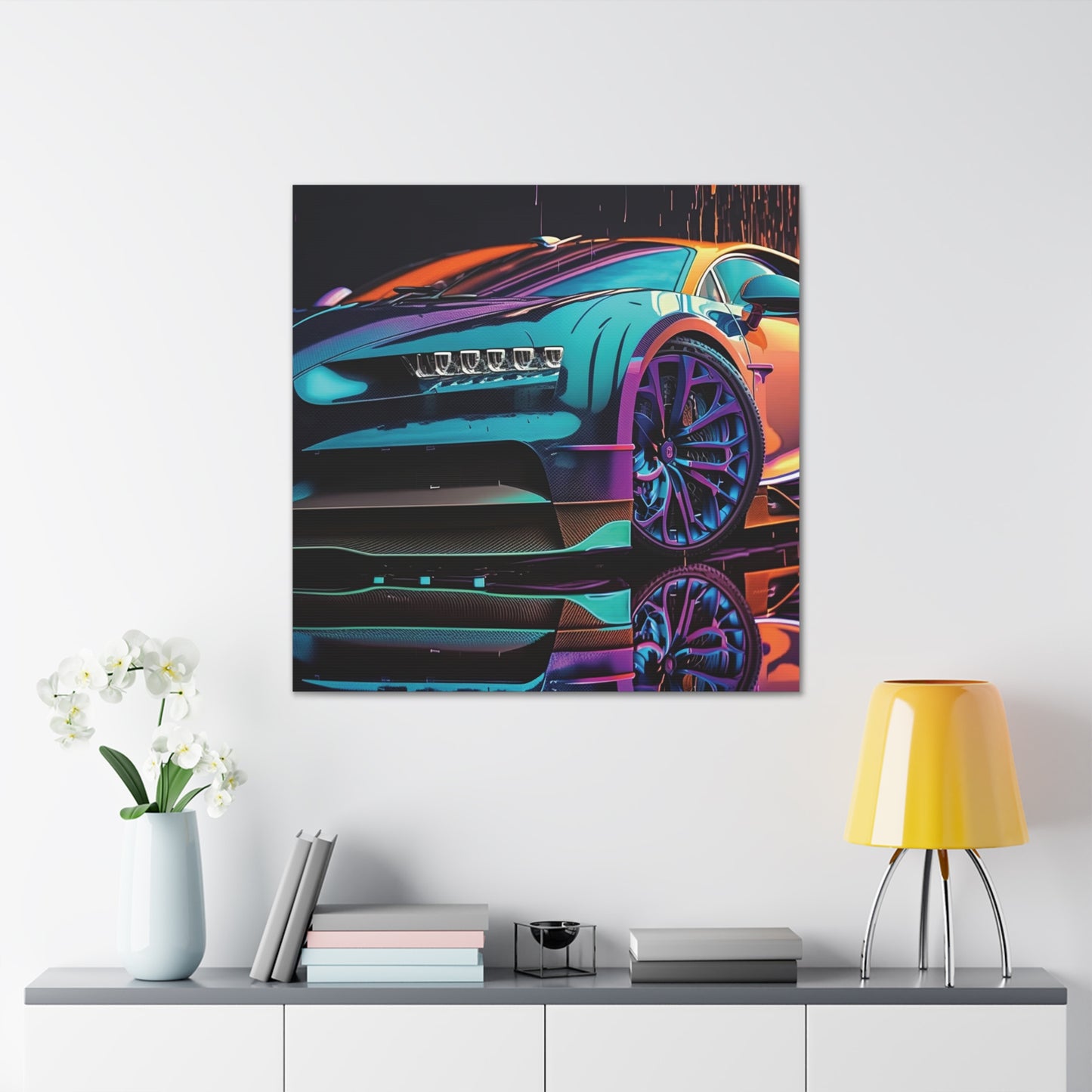 Canvas Gallery Wraps Bugatti Neon Chiron 1