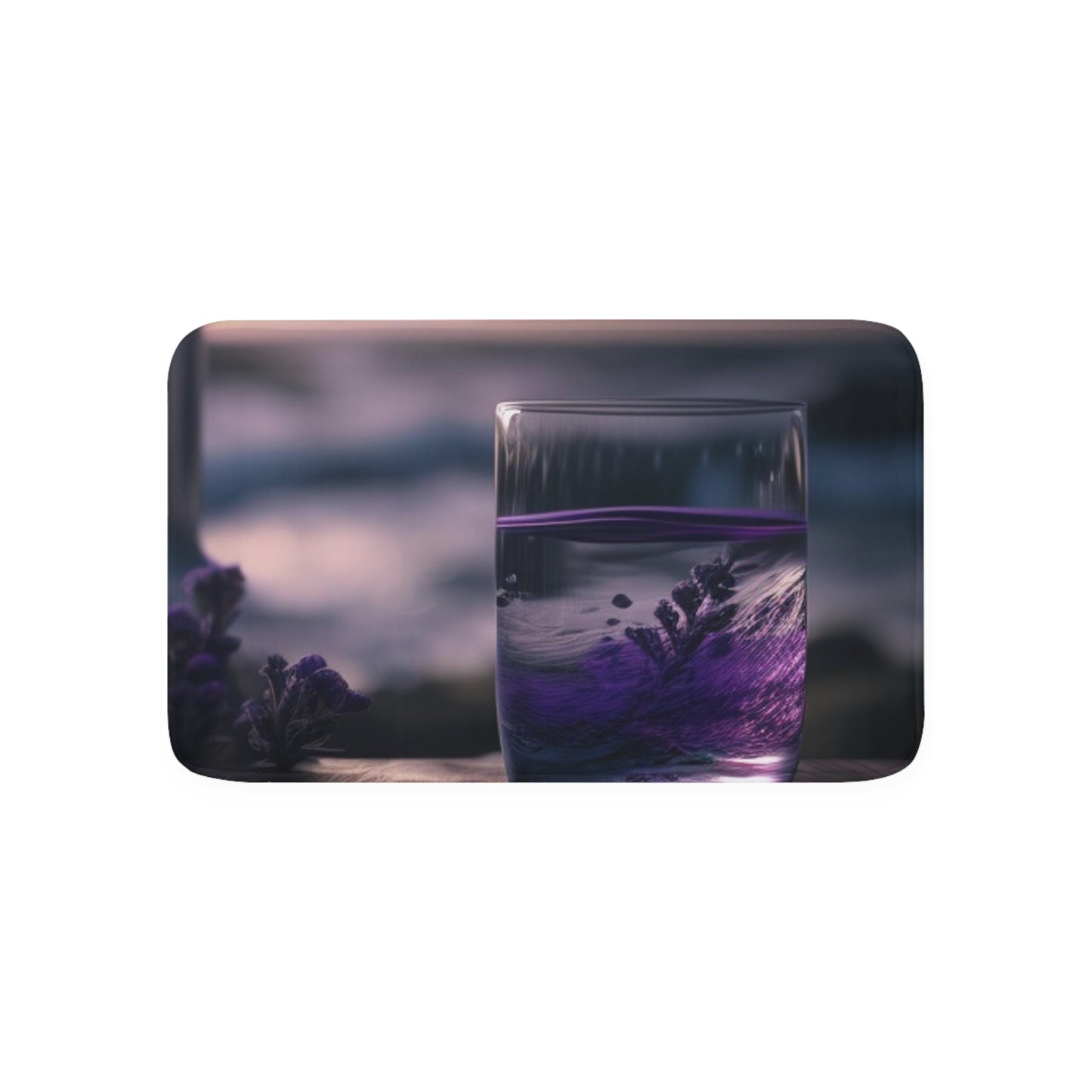 Memory Foam Bath Mat Lavender in a vase 4