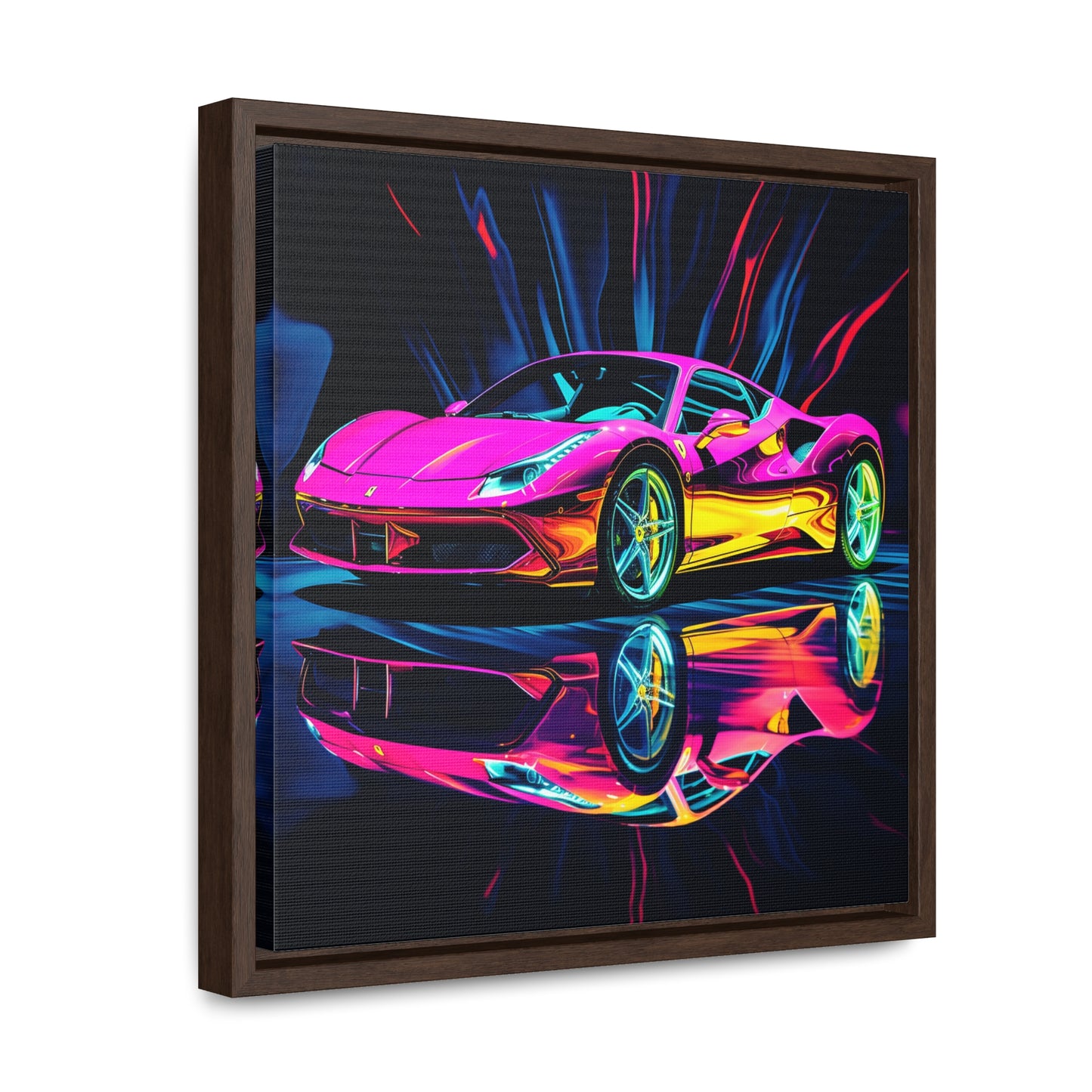 Gallery Canvas Wraps, Square Frame Pink Macro Ferrari 3