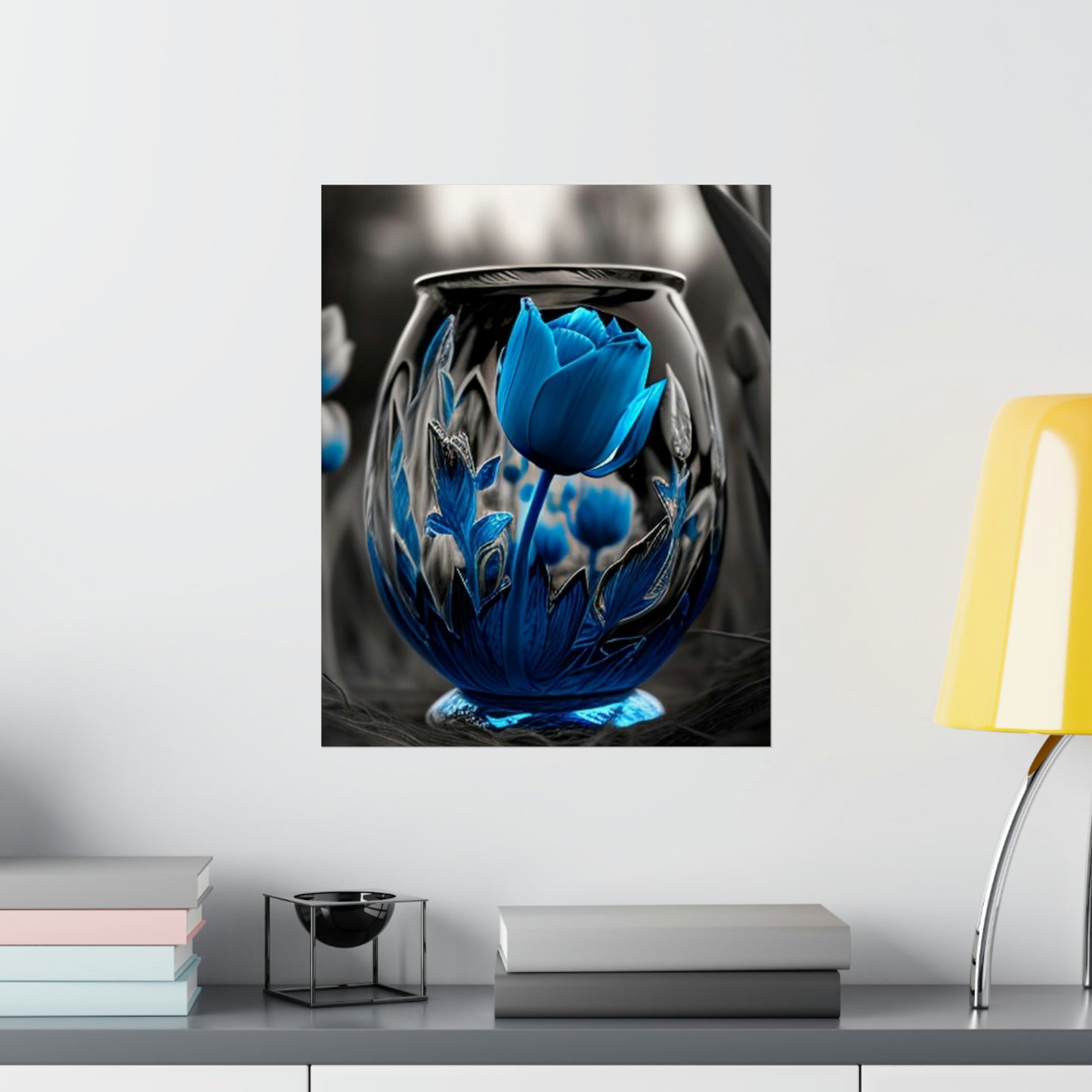 Premium Matte Vertical Posters Tulip Blue 2