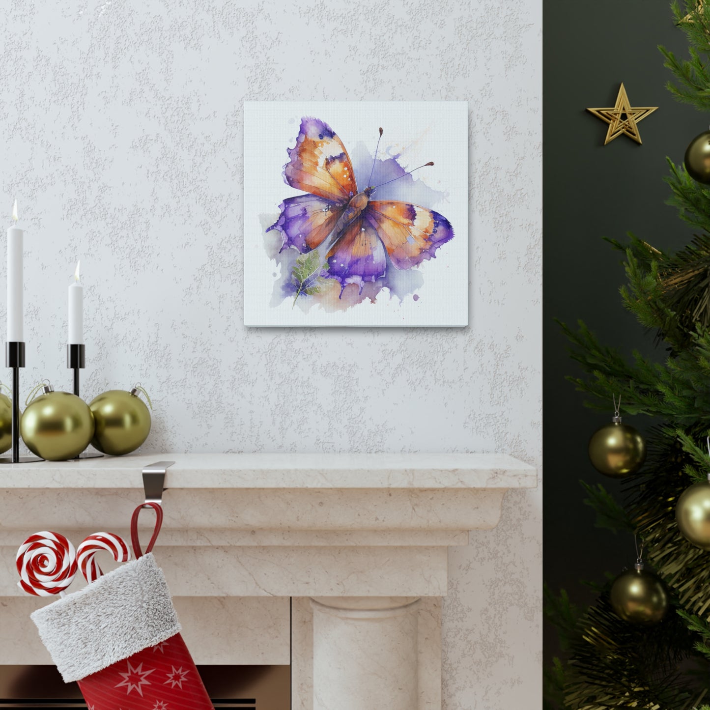 Canvas Gallery Wraps MerlinRose Watercolor Butterfly 2