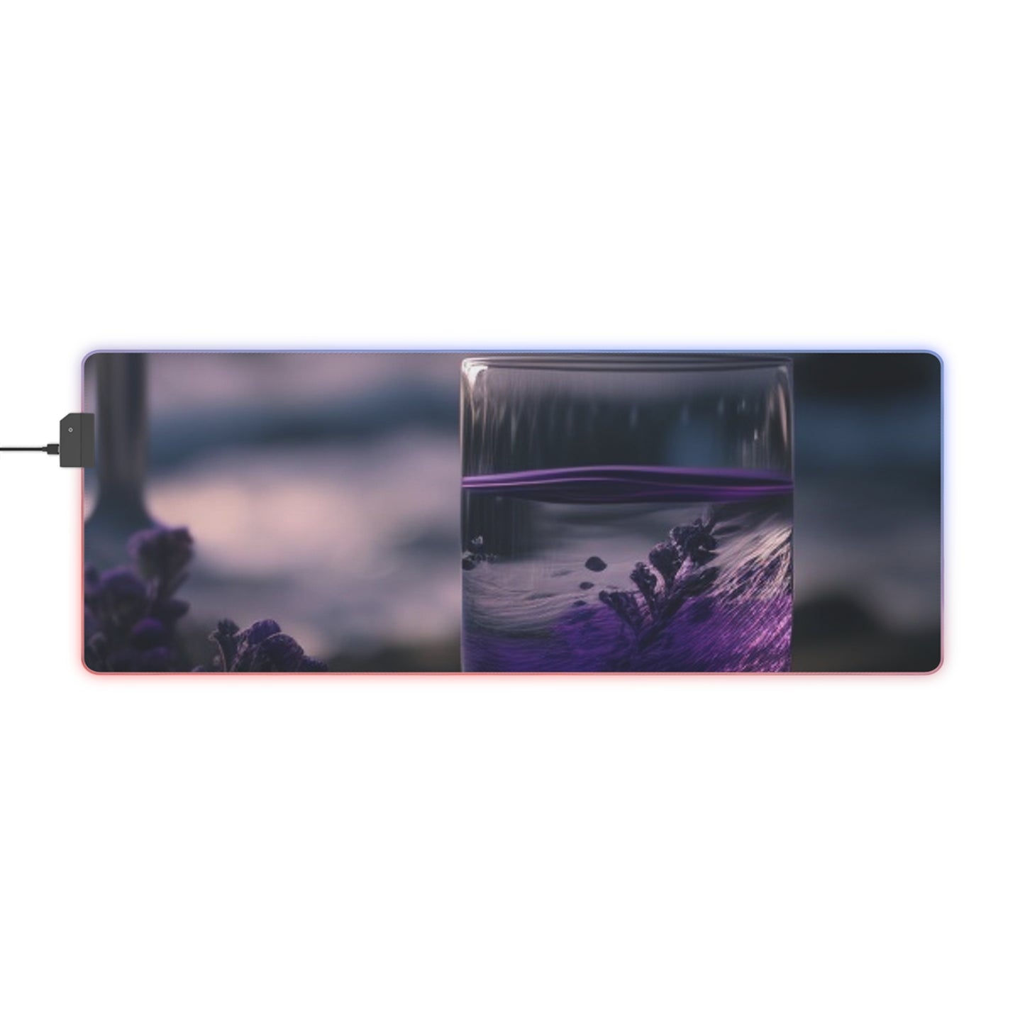 LED Gaming Mouse Pad Lavender in a vase 4