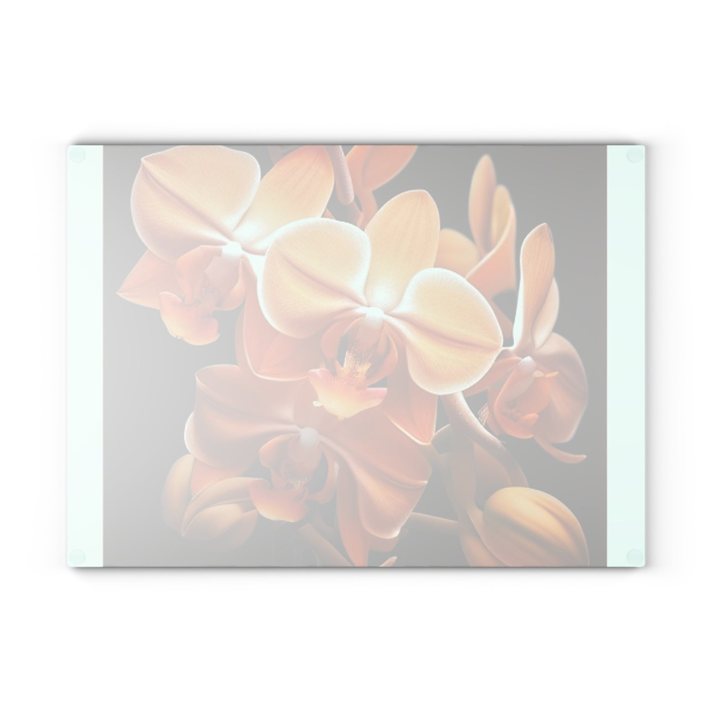 Glass Cutting Board orchid pedals 1