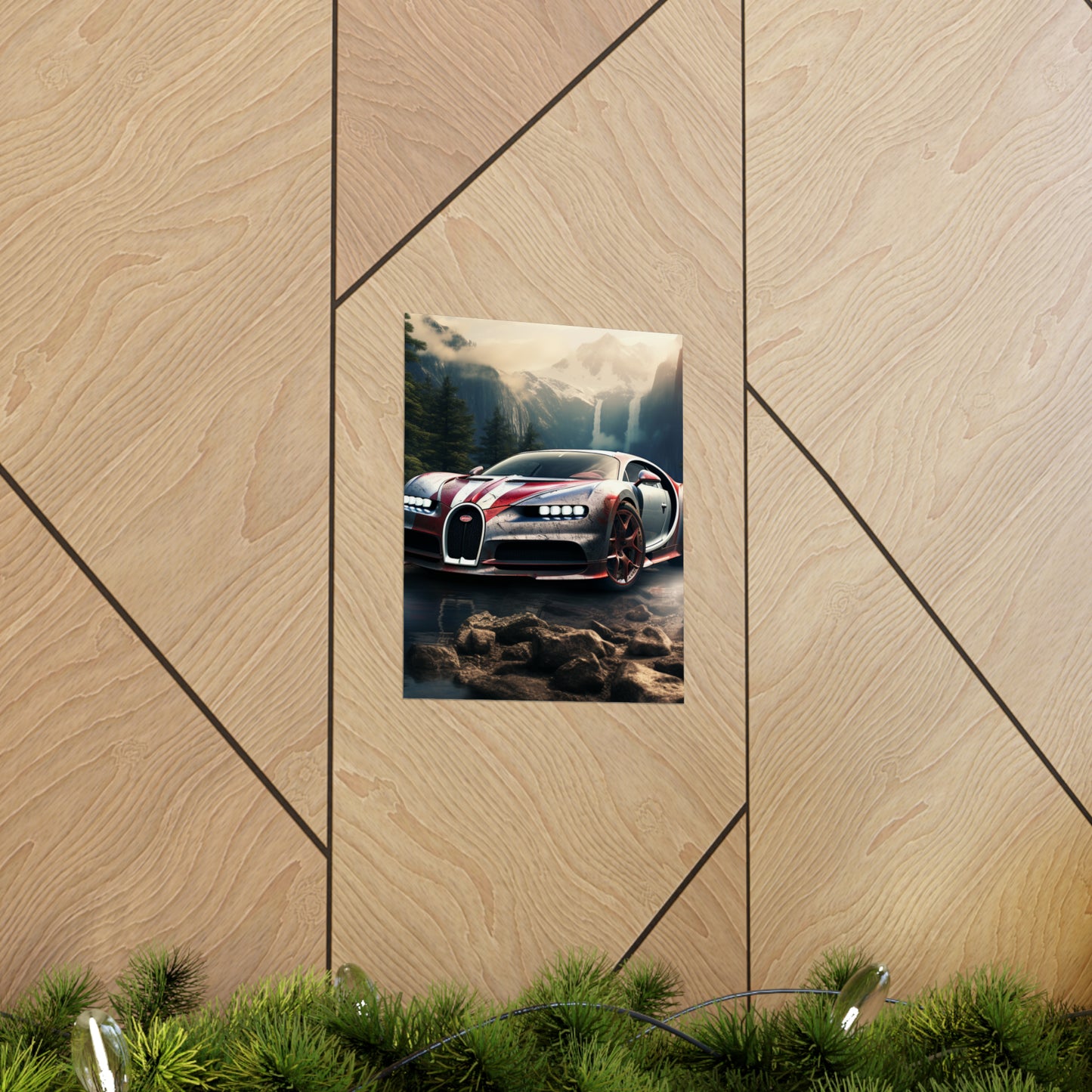 Premium Matte Vertical Posters Bugatti Waterfall 4