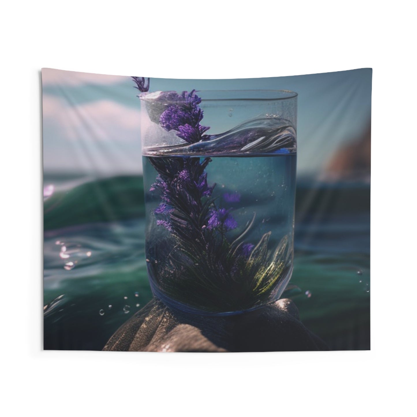 Indoor Wall Tapestries Lavender in a vase 2
