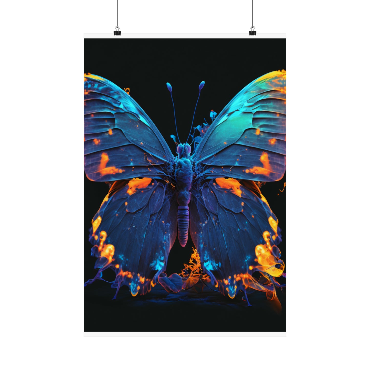 Premium Matte Vertical Posters Thermal Butterfly 3