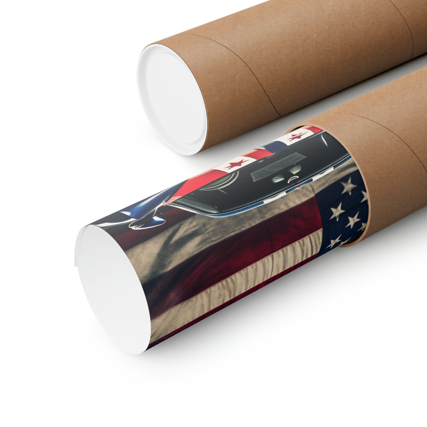 Premium Matte Vertical Posters Bugatti American Flag 3