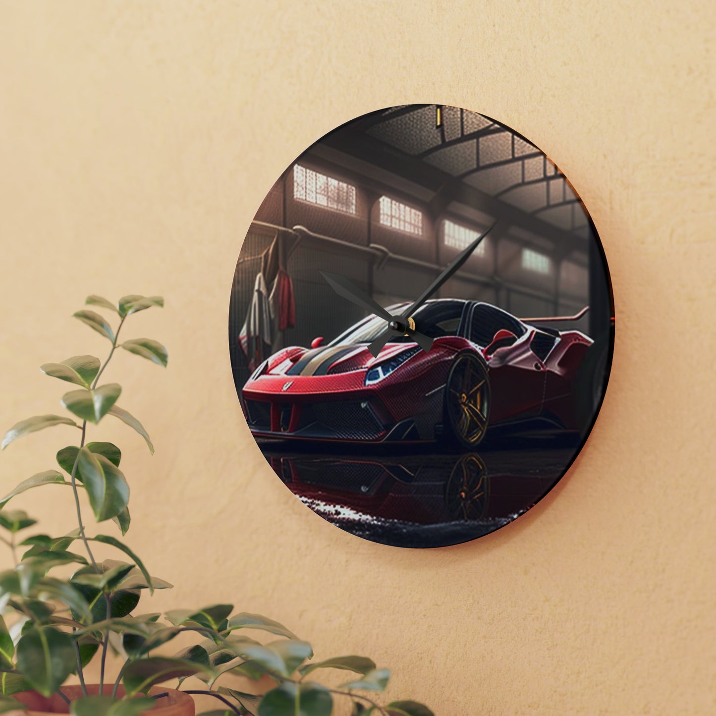 Acrylic Wall Clock Ferrari Hyper 4